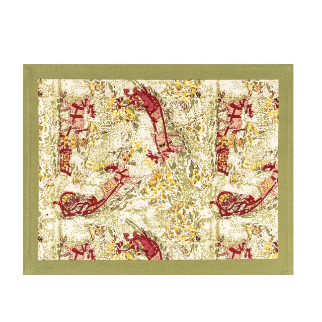 couleur-nature-renne-sets-de-table-rouge-lot-6 image 1