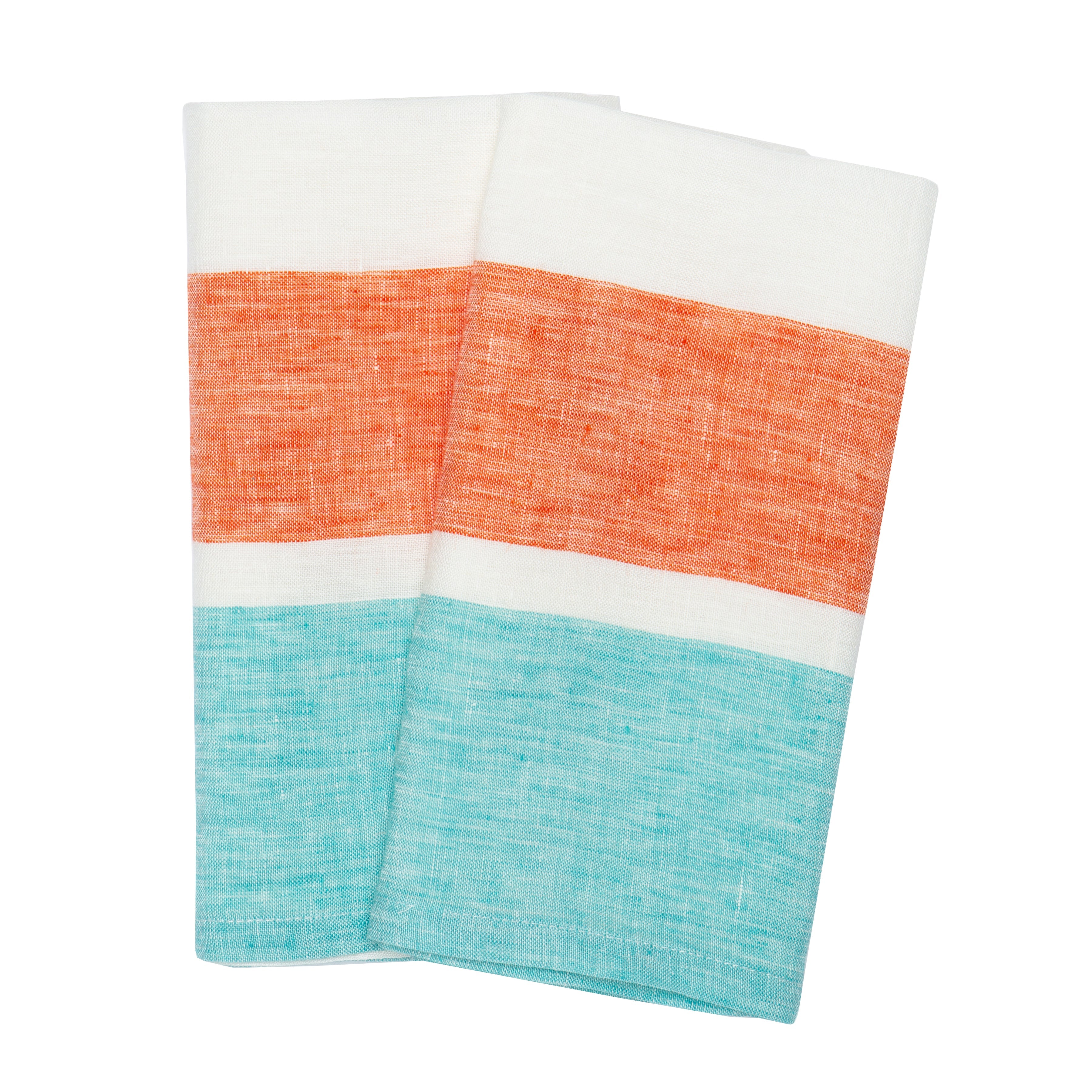 couleur-nature-st-barts-torchons-lin-turquoise-lot-2 image 3