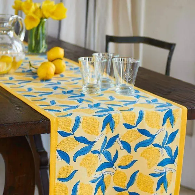 couleur-nature-lemon-tree-chemin-table-citron-coton image 1