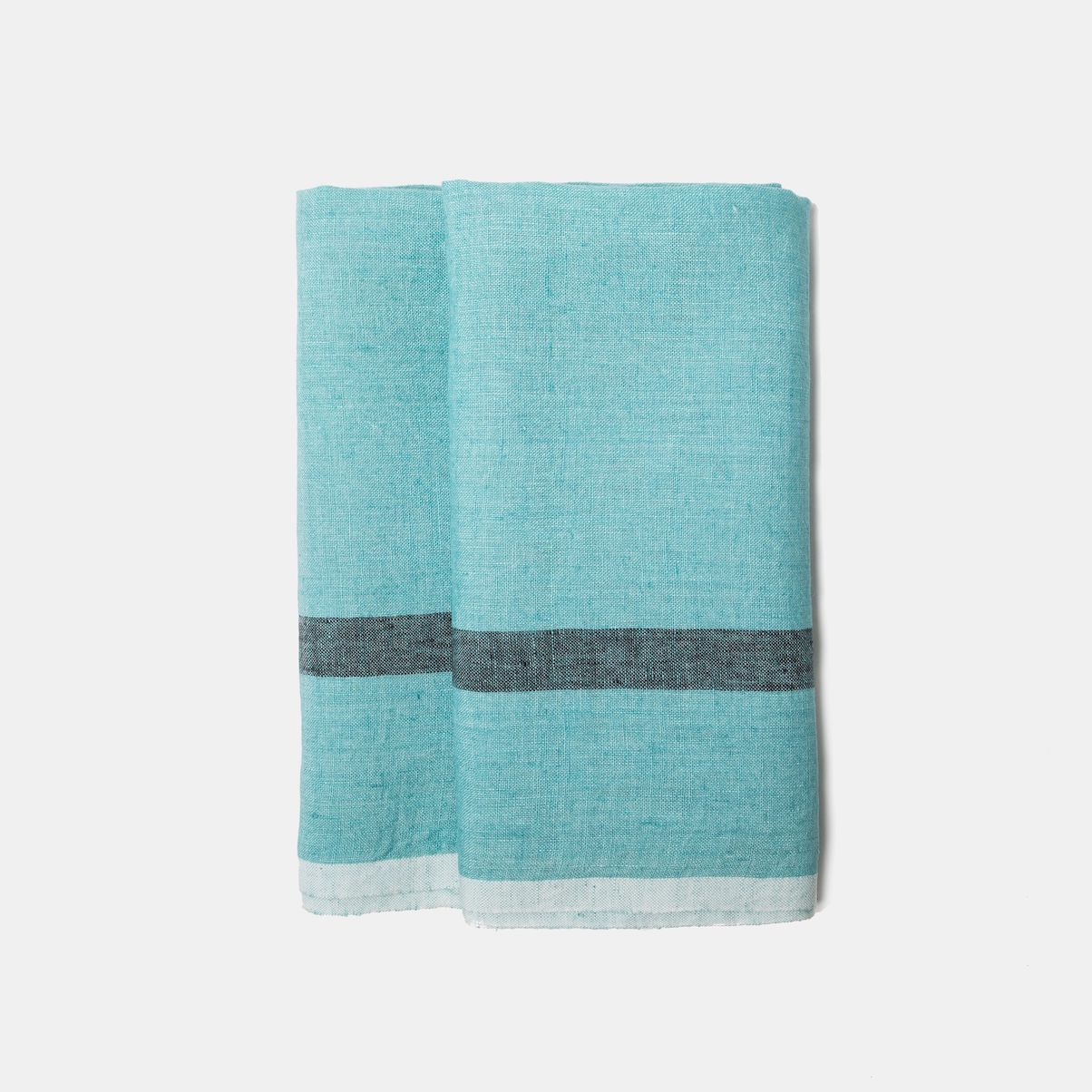couleur-nature-tea-towels-aqua-charcoal-torchon-lin-lot-2 image 4