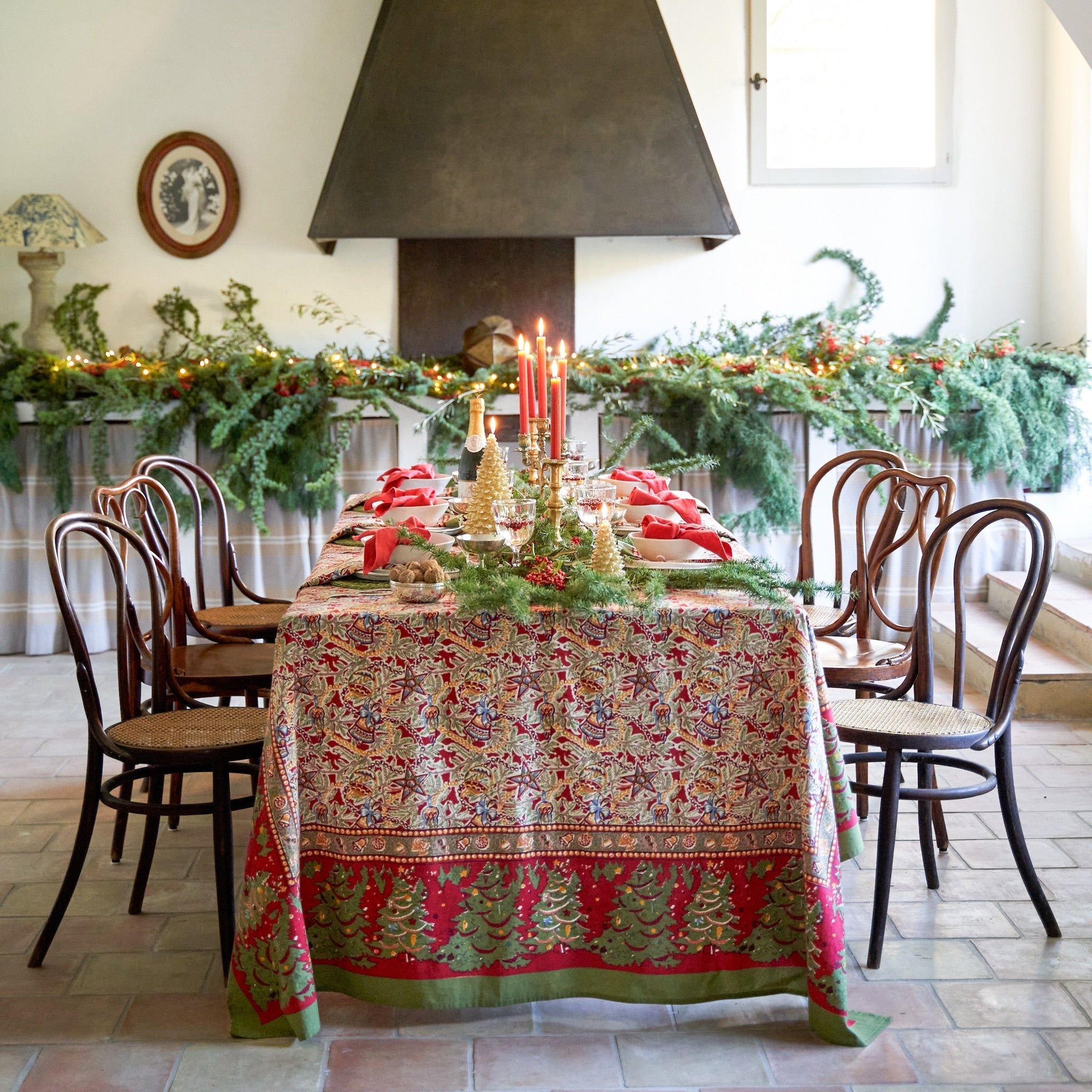 couleur-nature-noel-nappe-de-no-l-verte-rouge-71x106 image 4