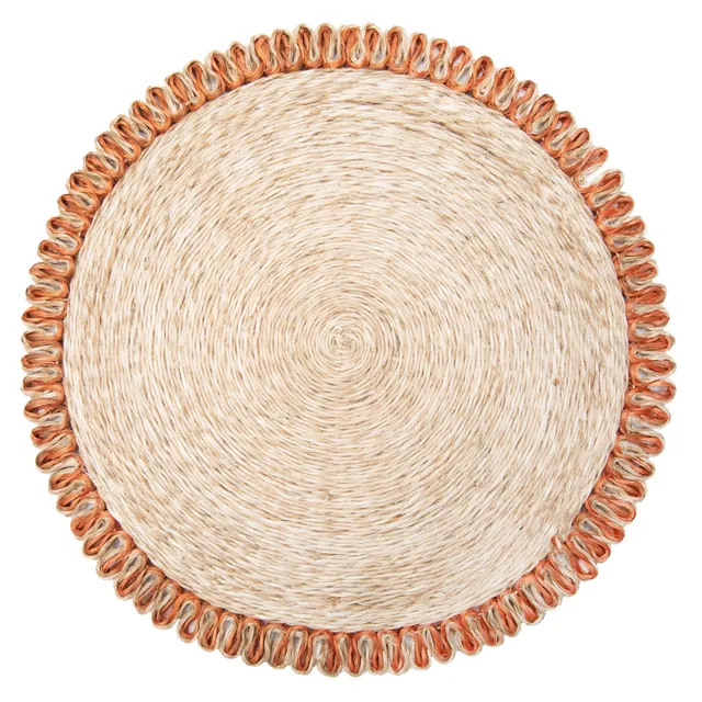 couleur-nature-loopy-abaca-sets-table-ronds-orange-lot-4-15 image 1