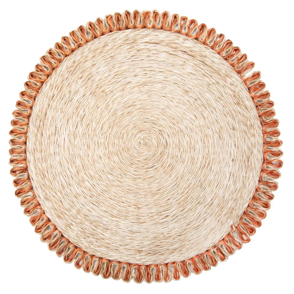 couleur-nature-loopy-abaca-sets-table-ronds-orange-lot-4-15 image 1