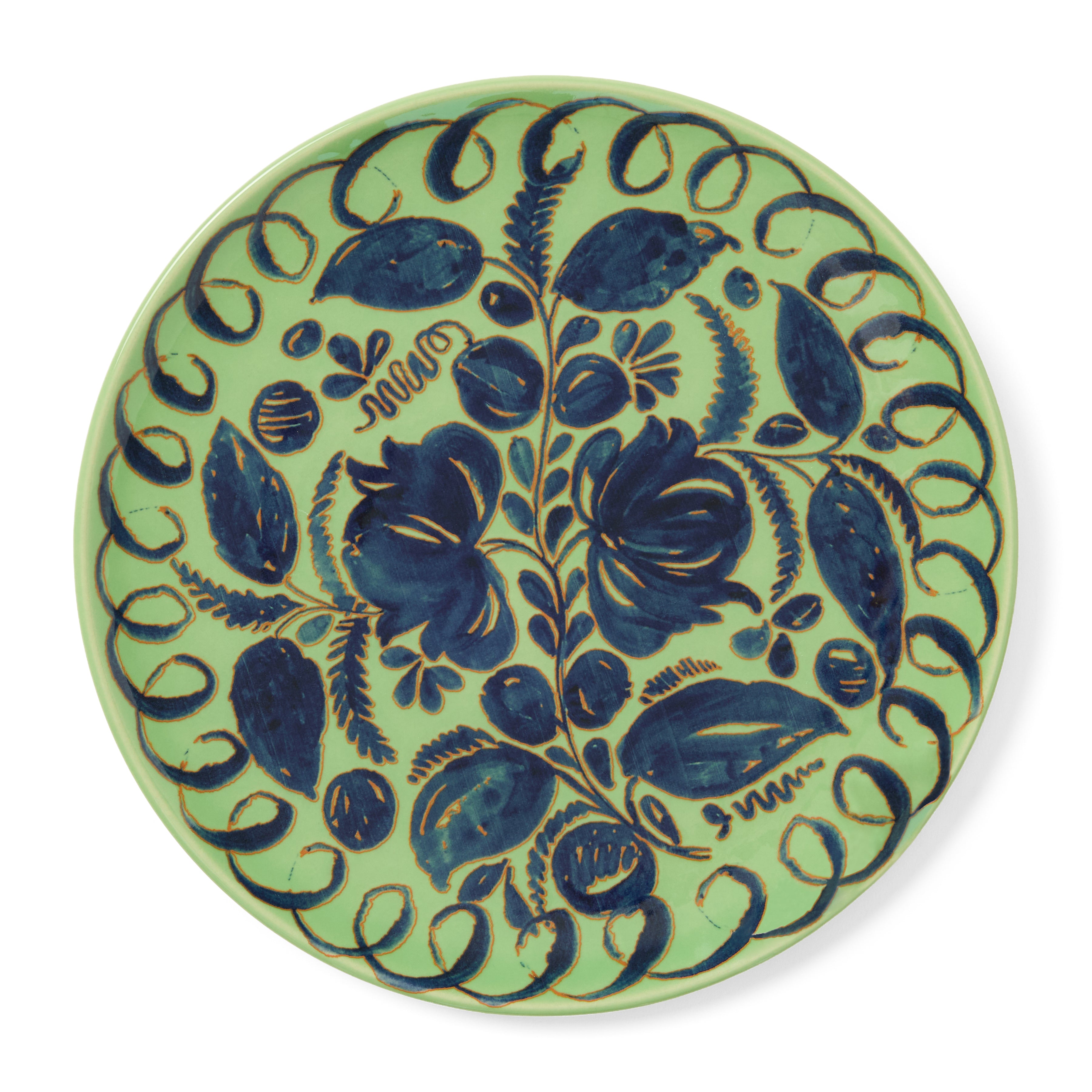 couleur-nature-amalfi-assiette-c-ramique-verte-27-cm image 1
