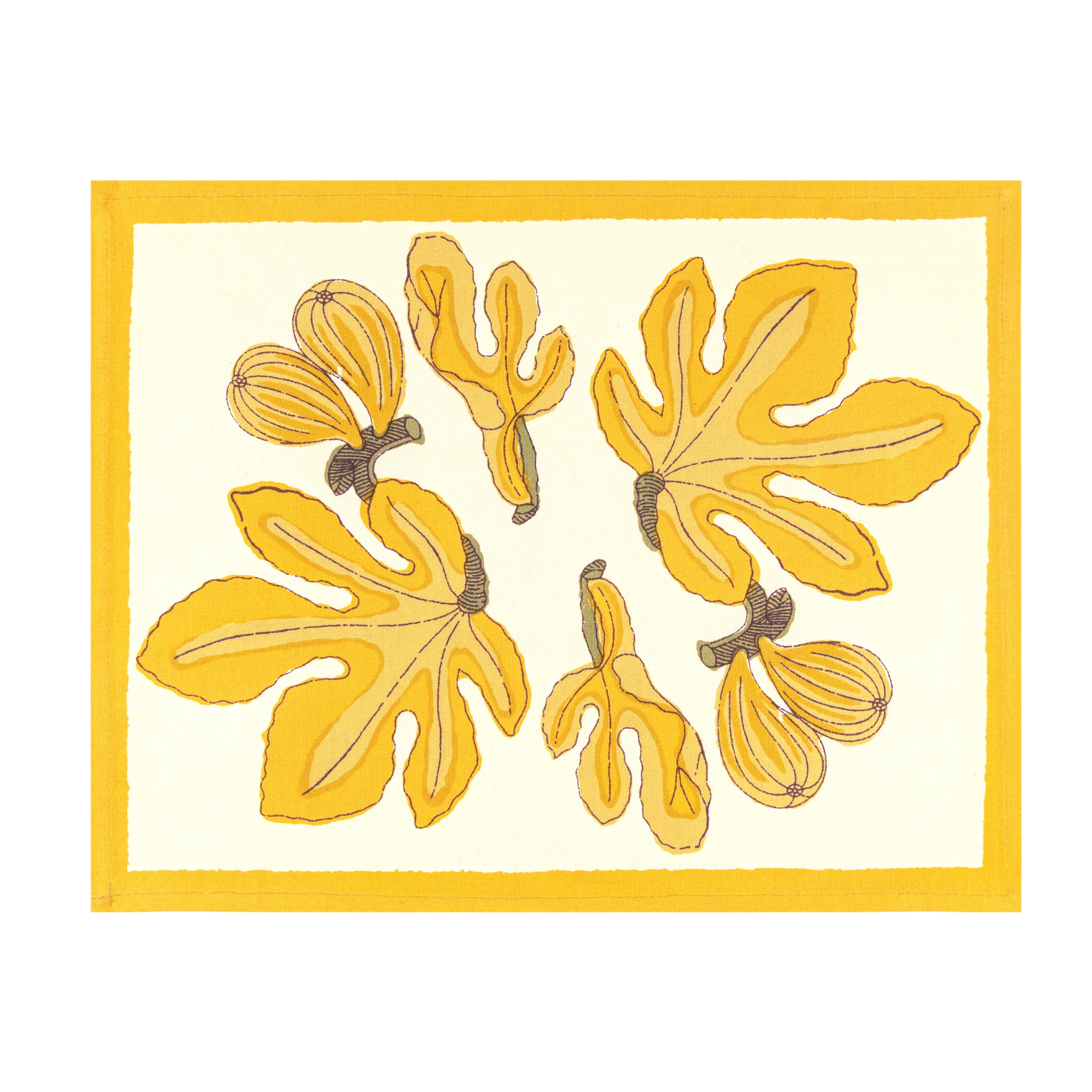 couleur-nature-fig-citrine-sets-de-table-coton-lot-de-6 image 1