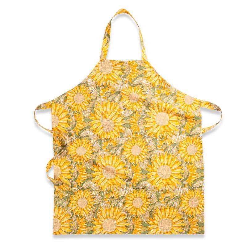 couleur-nature-sunflower-tablier-coton-jaune-vert image 2