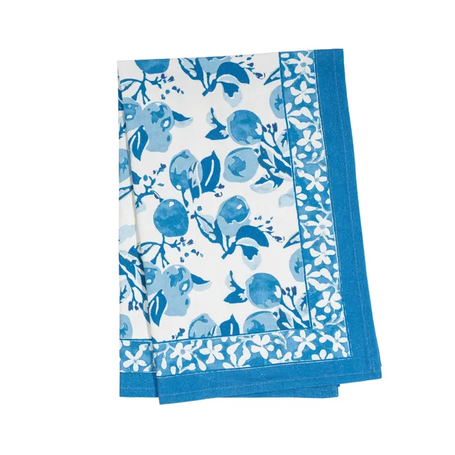 couleur-nature-citron-torchon-cuisine-bleu-lot-de-3-coton image 1