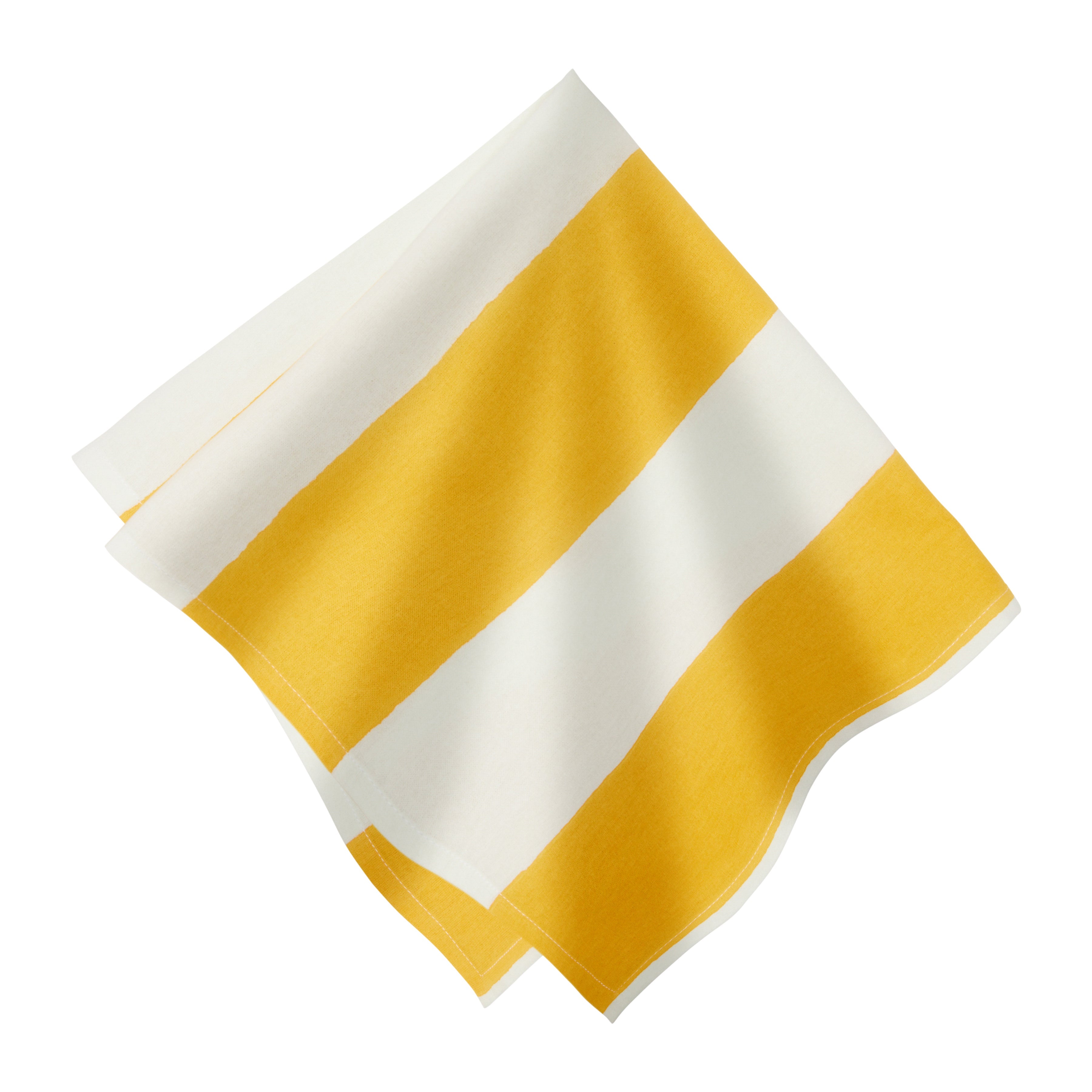 couleur-nature-st-tropez-serviettes-jaune-rayures-lot-6 image 1