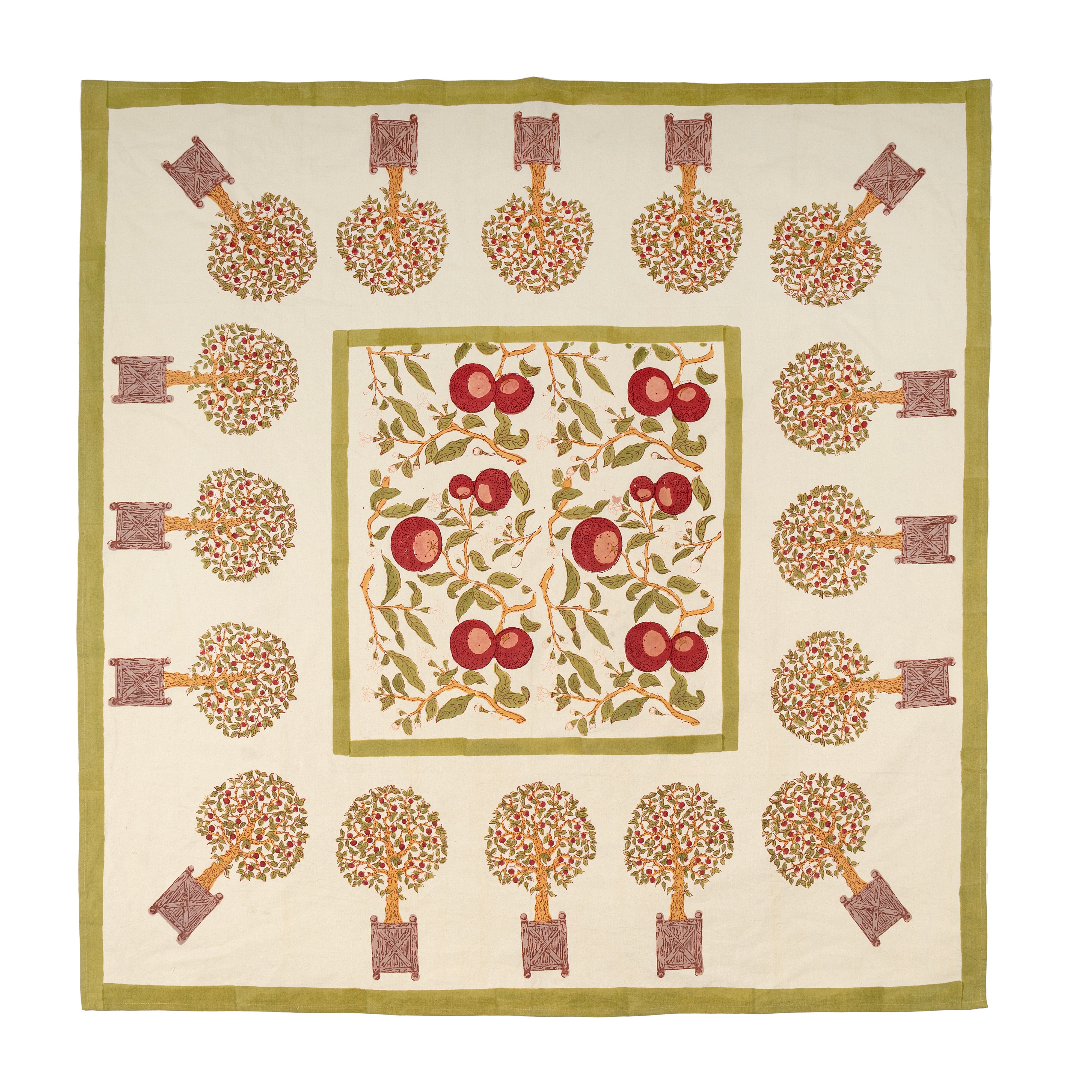 couleur-nature-orange-tree-nappe-imprim-e-rouge-vert image 8