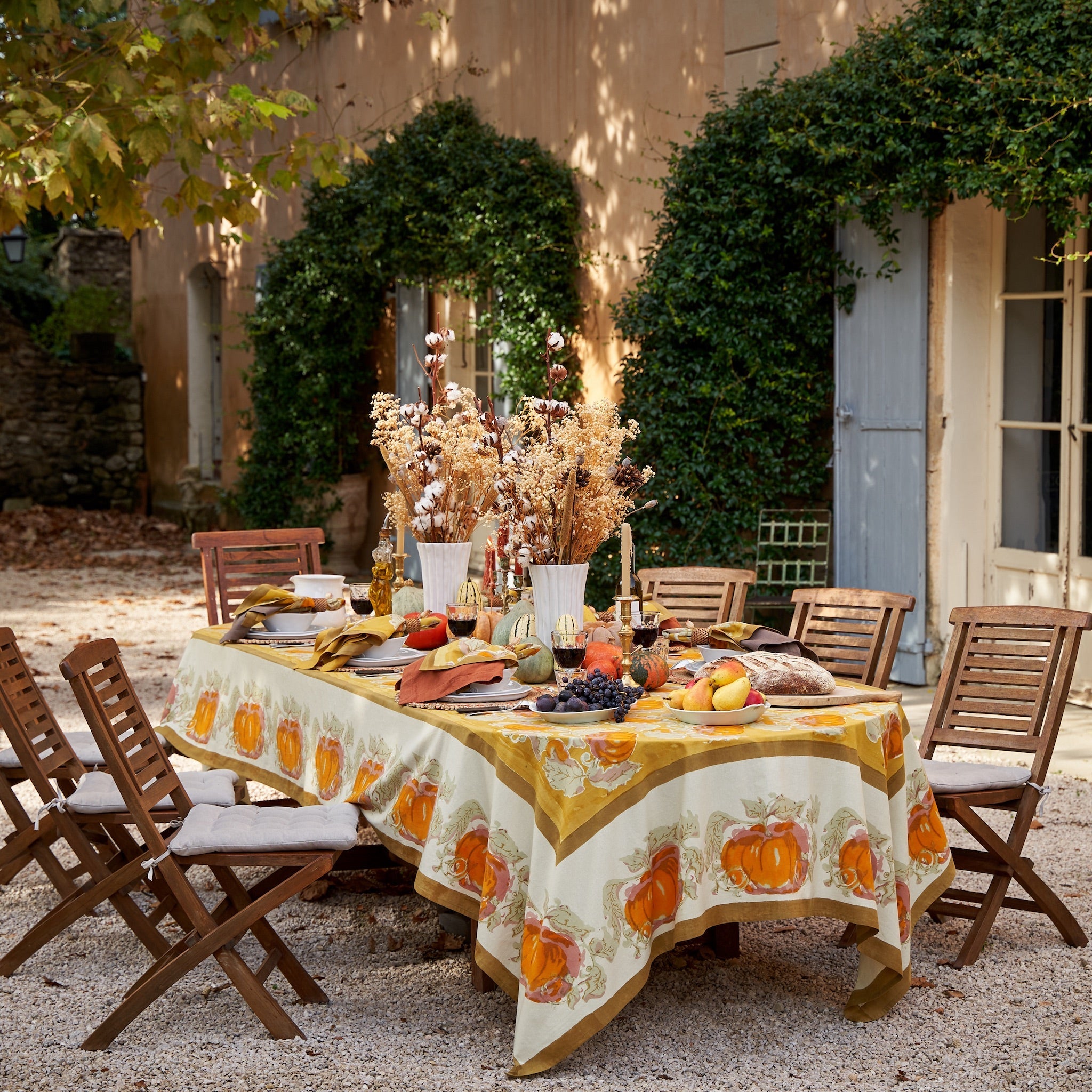 couleur-nature-pumpkin-orange-mustard-nappe-71x106-orange image 4
