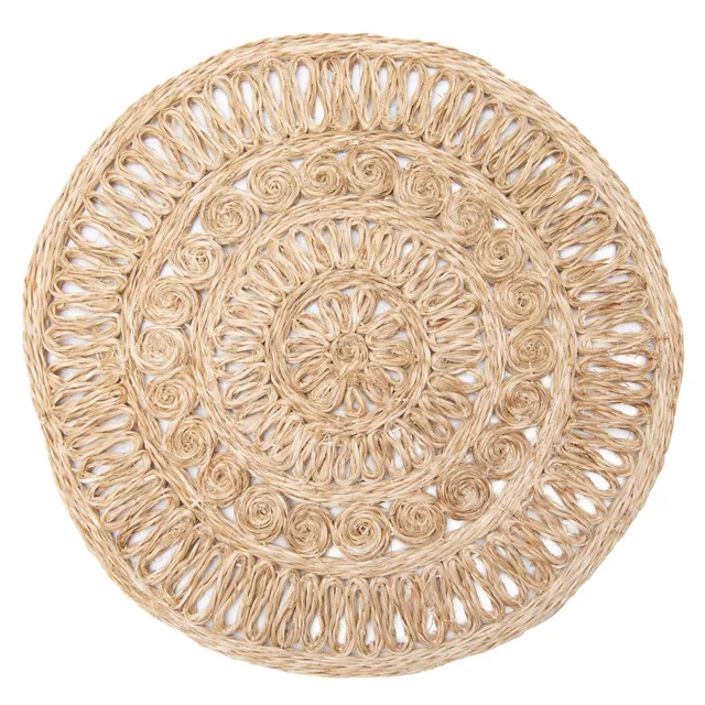 couleur-nature-circolo-set-de-table-abaca-lot-de-4-rond image 1