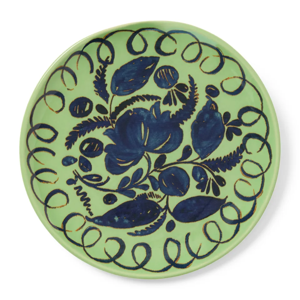 couleur-nature-amalfi-assiette-dessert-c-ramique-verte-23-cm image 1