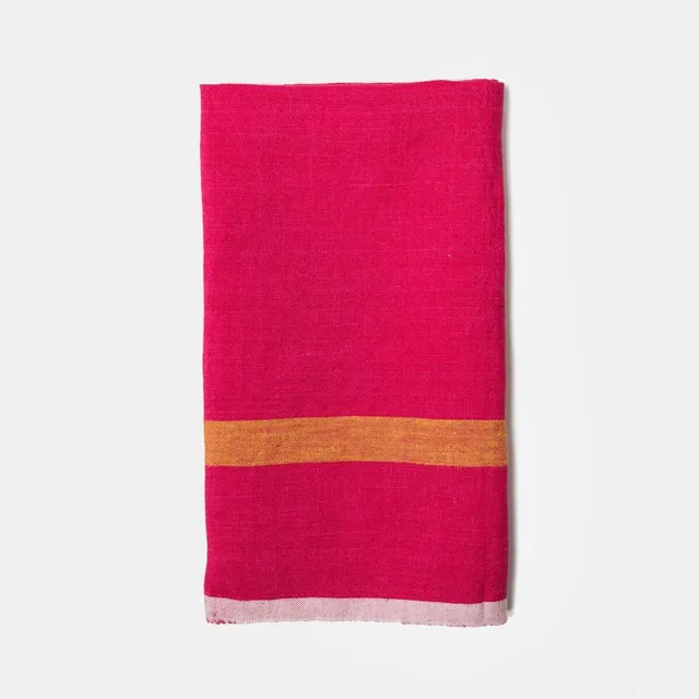 couleur-nature-laundered-linen-torchon-lin-lot-2-rose-lime image 1