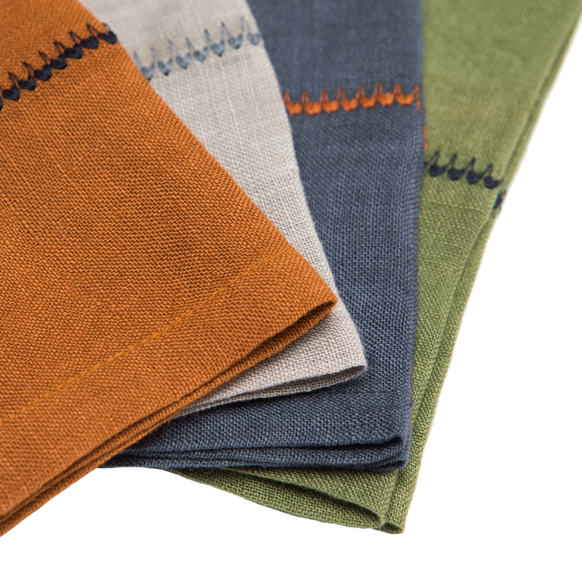 couleur-nature-august-linen-stitch-serviettes-lin-lot-4-multi image 2