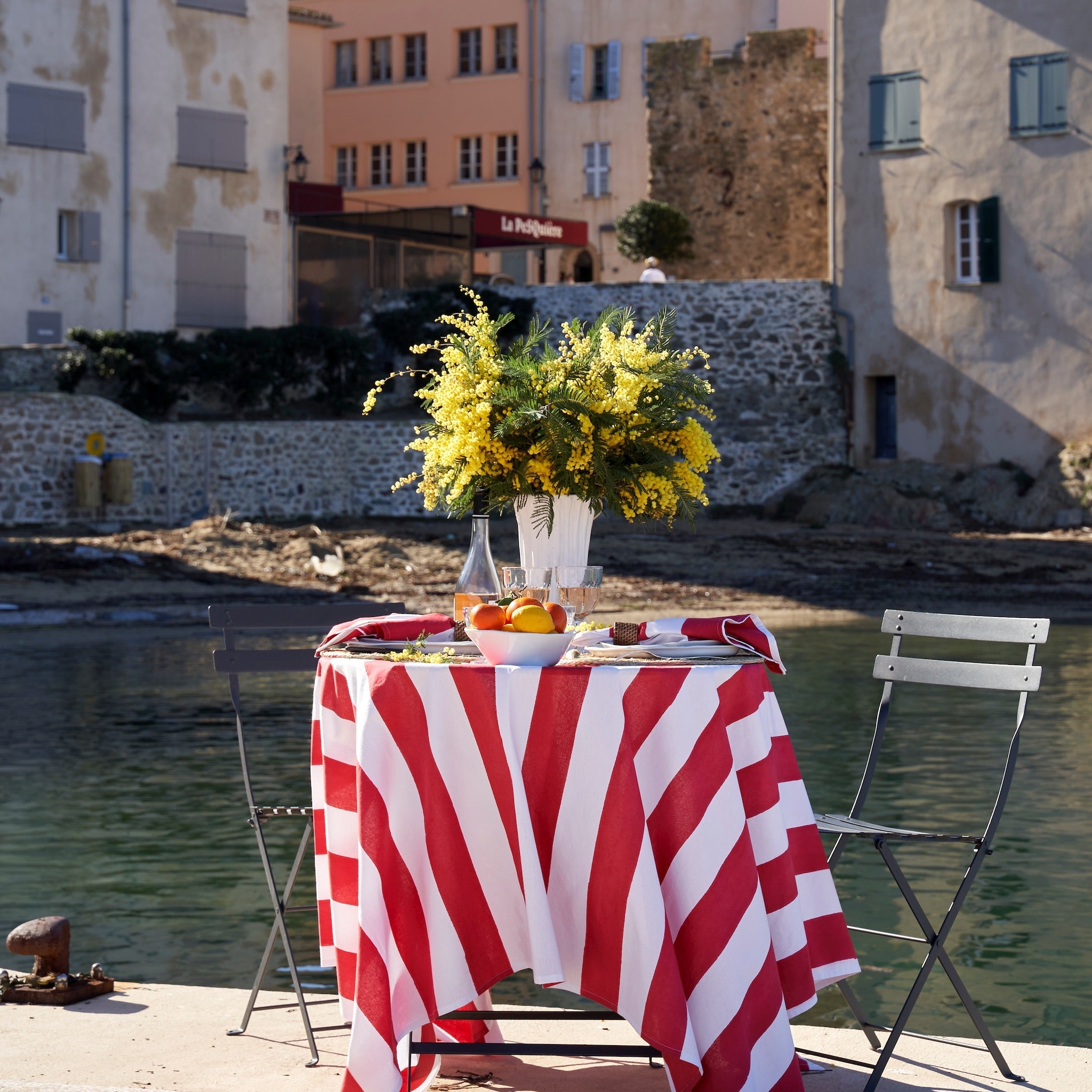 couleur-nature-st-tropez-nappe-tissu-rayures-rouges-lin-coton image 7