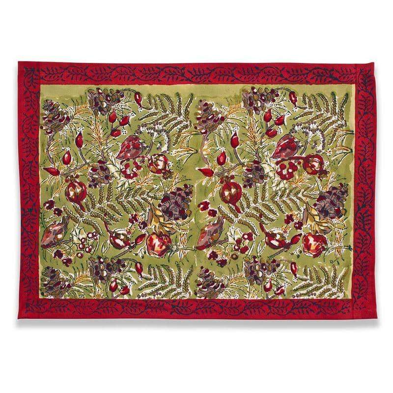 couleur-nature-winter-garden-set-table-rouge-coton-lot-6 image 1