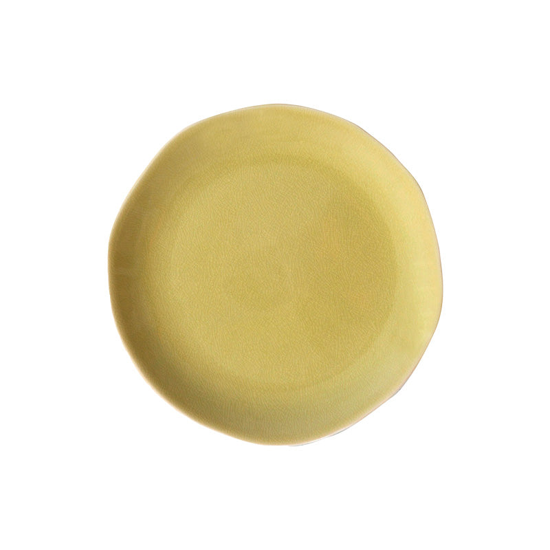 jars-tourron-assiette-dessert-gen-t-jaune-craquel-e image 1