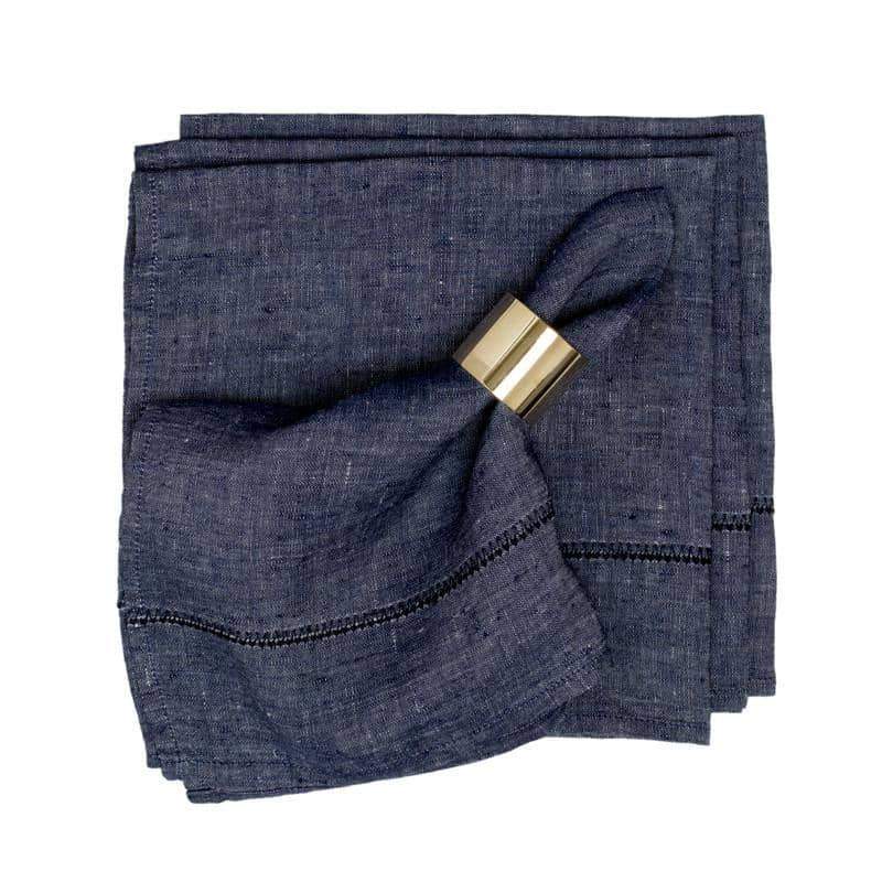 couleur-nature-linen-stitch-serviettes-lin-denim-chambray-x4 image 1