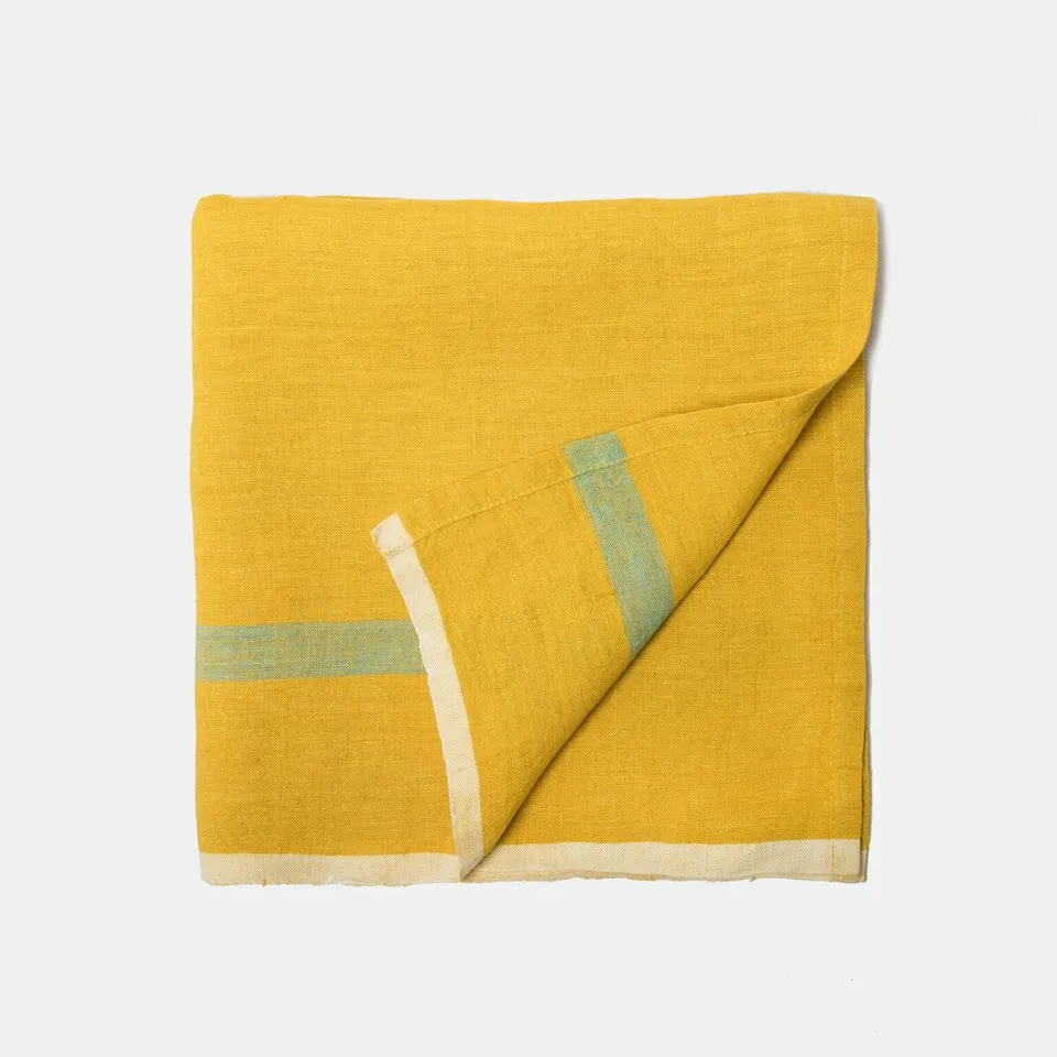 couleur-nature-lin-lav-serviettes-table-lime-aqua-lot-4 image 1