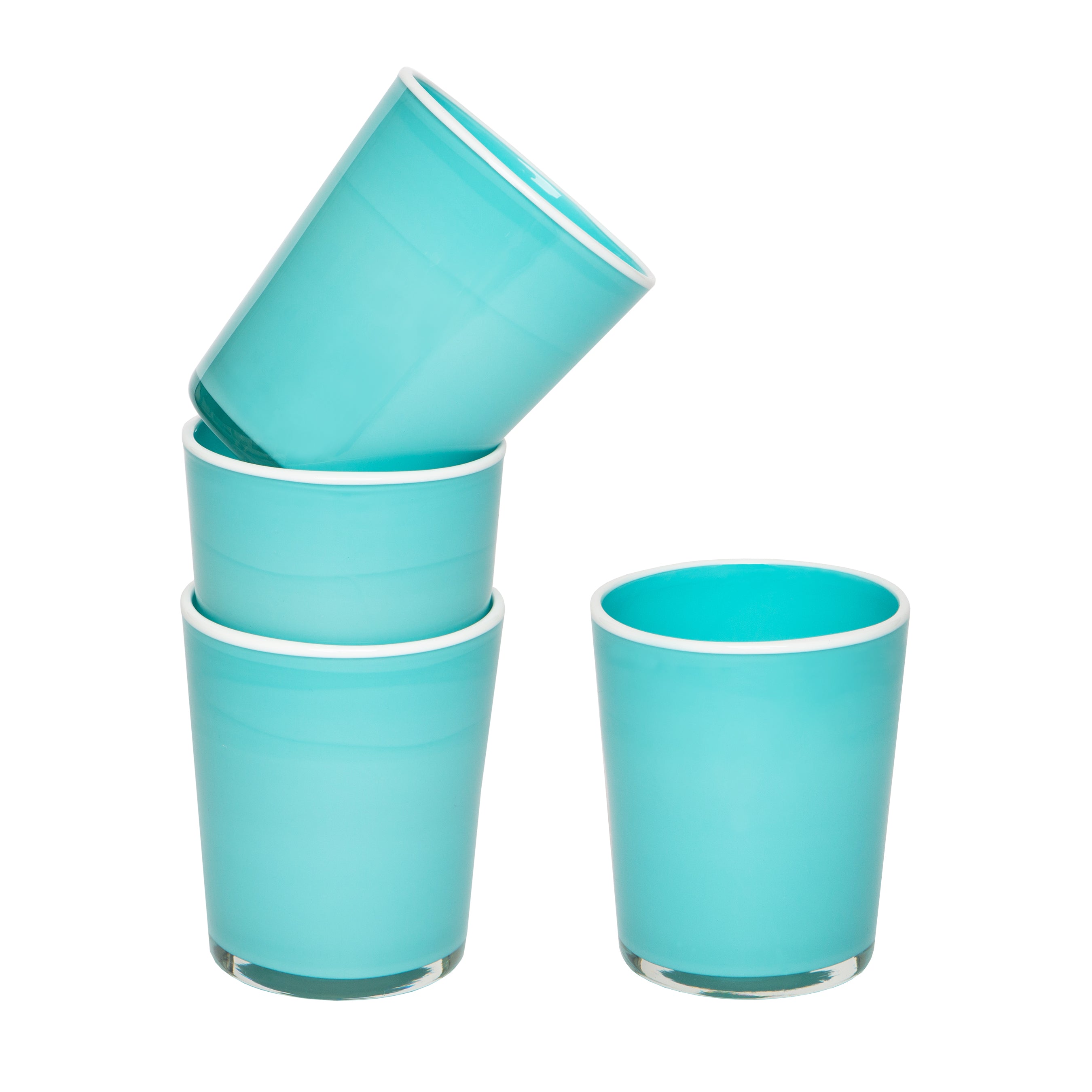 couleur-nature-summer-glass-verres-turquoise-blanc-lot-4-15oz image 4