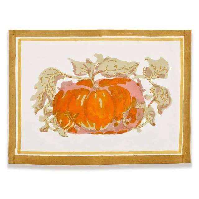 couleur-nature-pumpkin-set-de-table-lot-6-orange-15x18 image 1