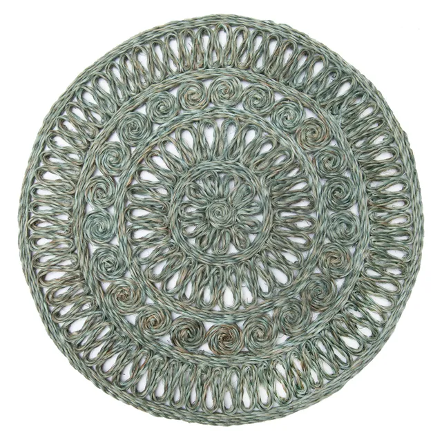 couleur-nature-circolo-sets-de-table-ronds-abaca-aqua-lot-de-4 image 1
