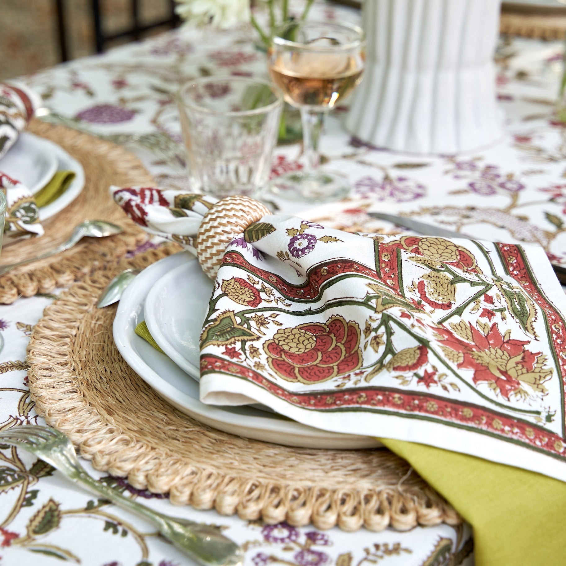couleur-nature-loopy-abaca-set-de-table-rond-naturel-lot-de-4 image 2