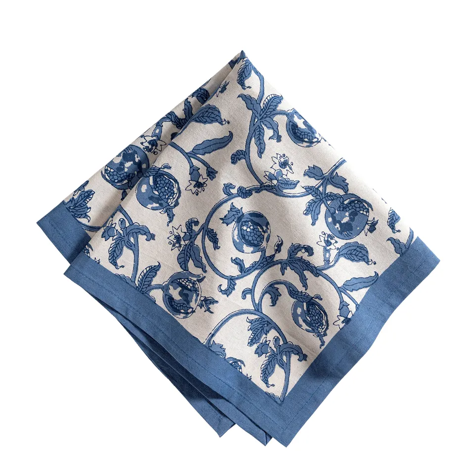 couleur-nature-granada-serviettes-coton-bleu-bleuet-lot-6 image 1