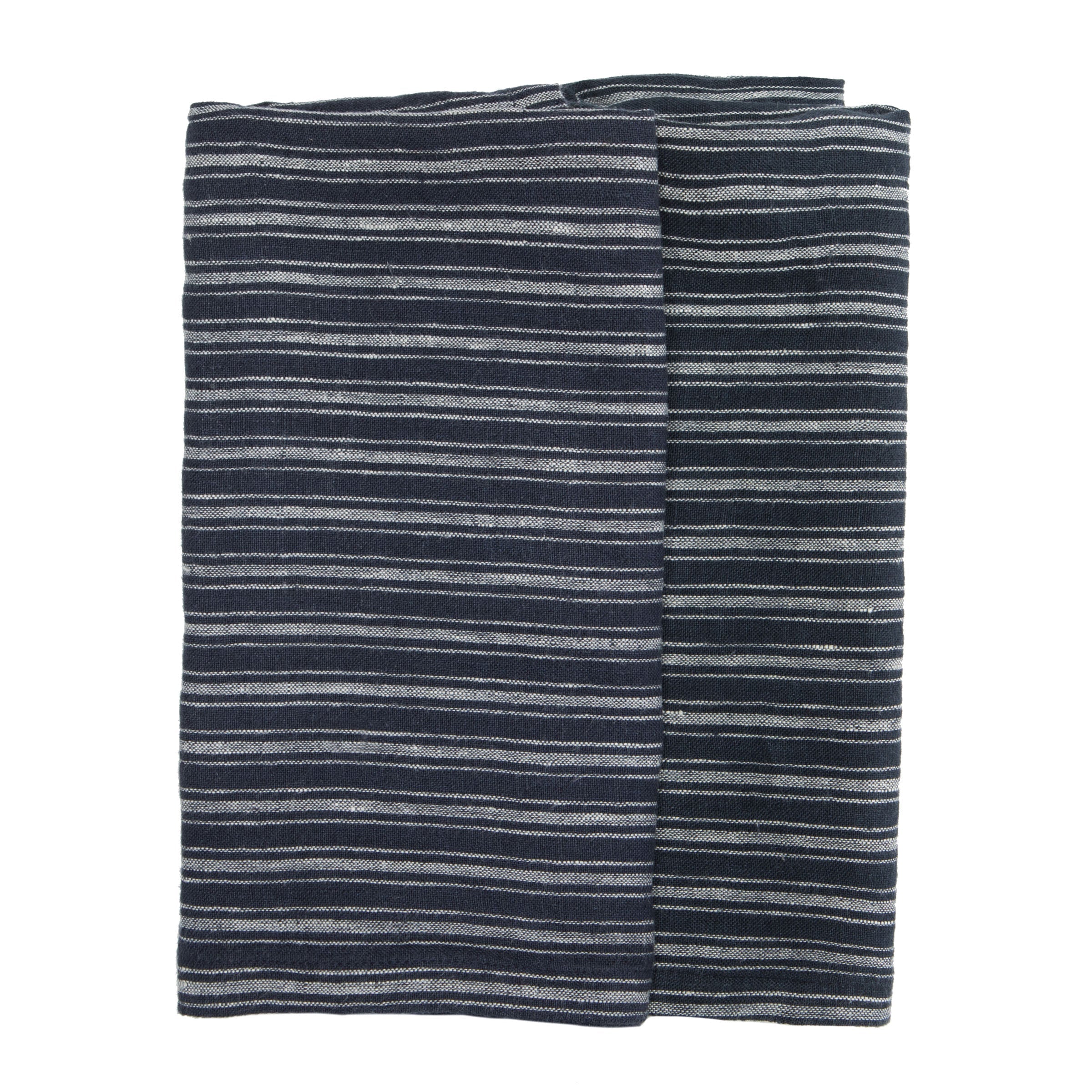 couleur-nature-boat-stripe-torchons-cuisine-lin-indigo-lot-2 image 2