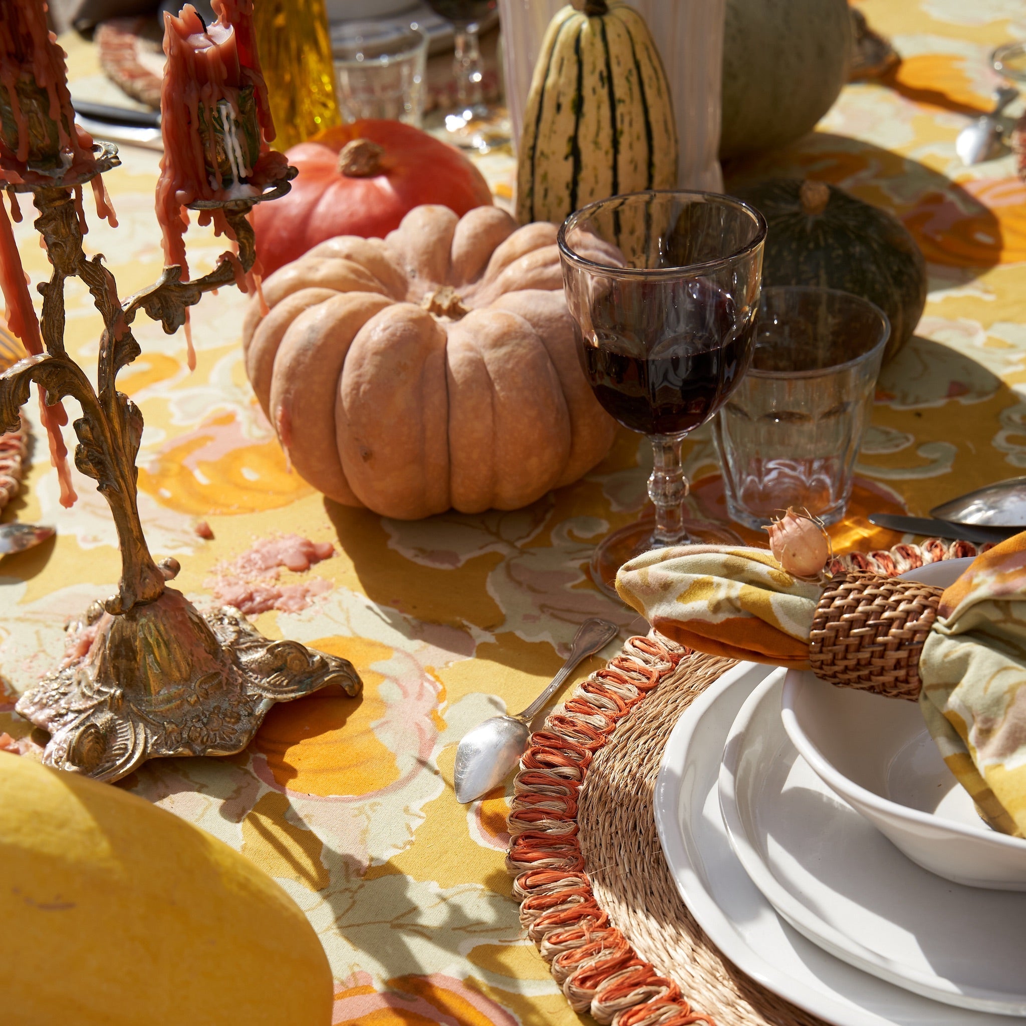 couleur-nature-loopy-abaca-sets-table-ronds-orange-lot-4-15 image 6