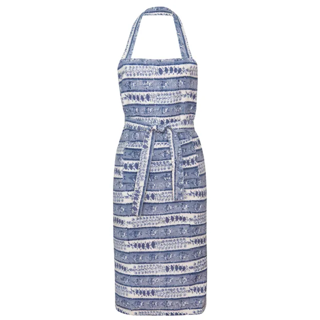 couleur-nature-avignon-tablier-cuisine-coton-bleu-marine-floral image 1