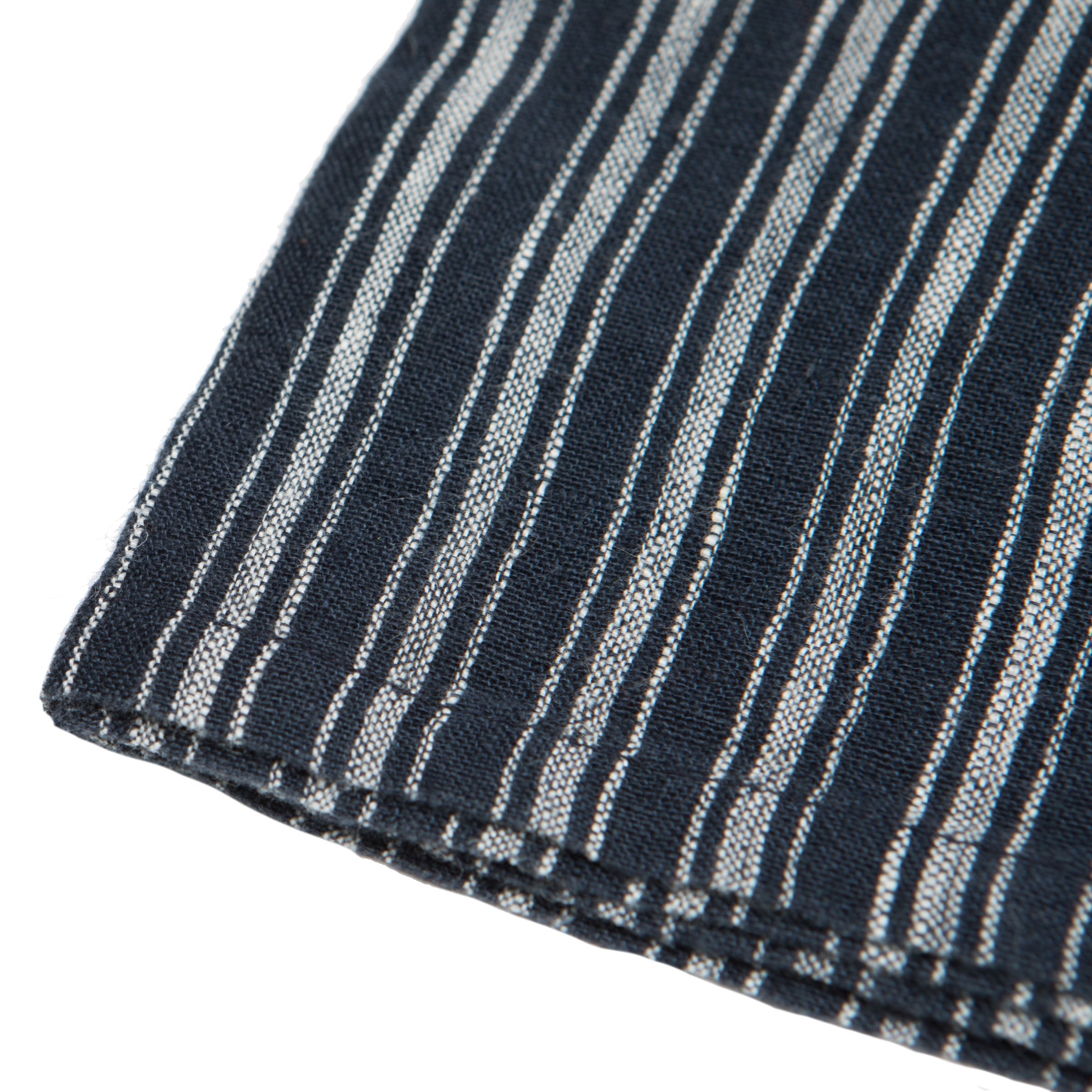 couleur-nature-boat-stripe-serviettes-lin-indigo-blanc-lot-4 image 3