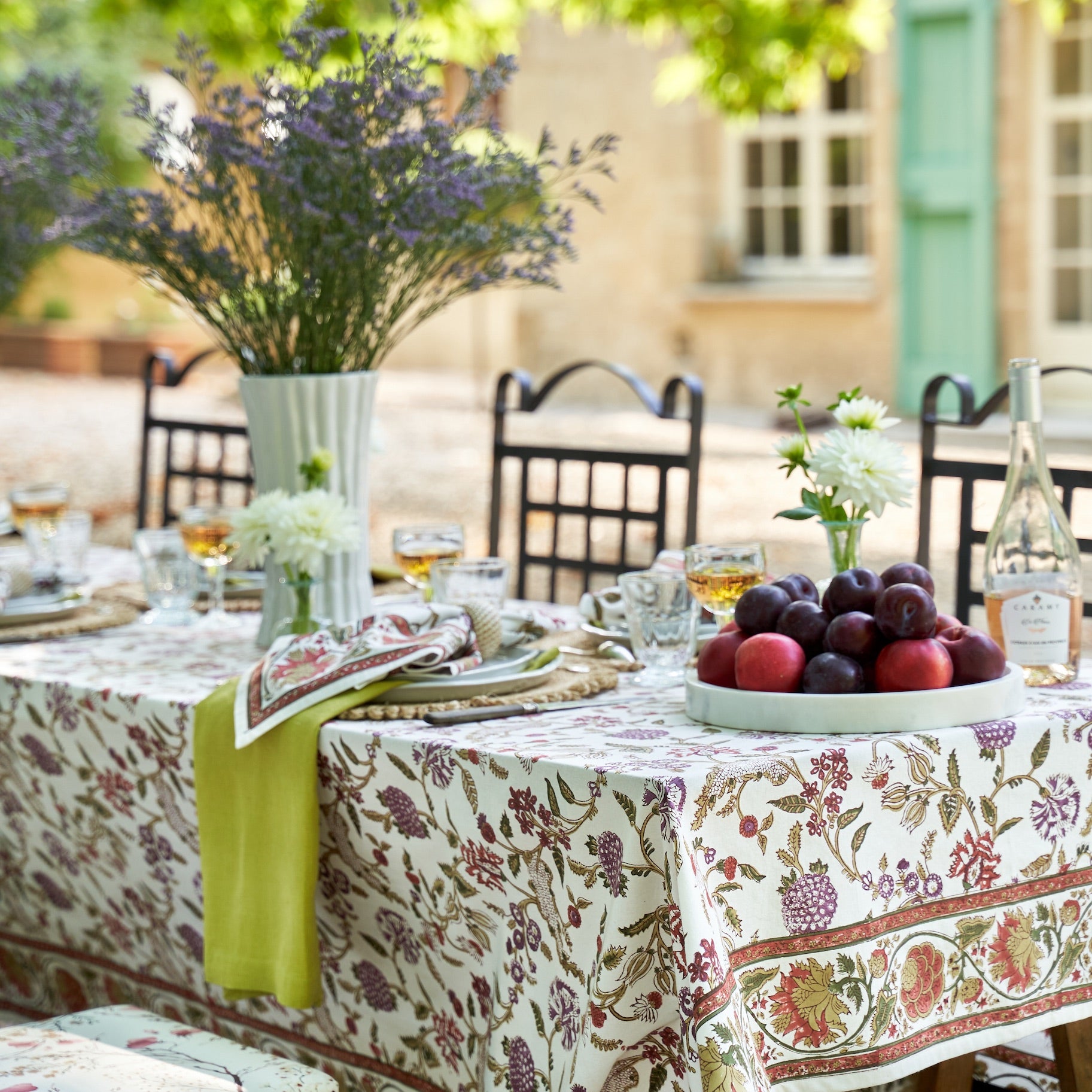 couleur-nature-louise-multicolor-nappe-coton-fleurie image 3