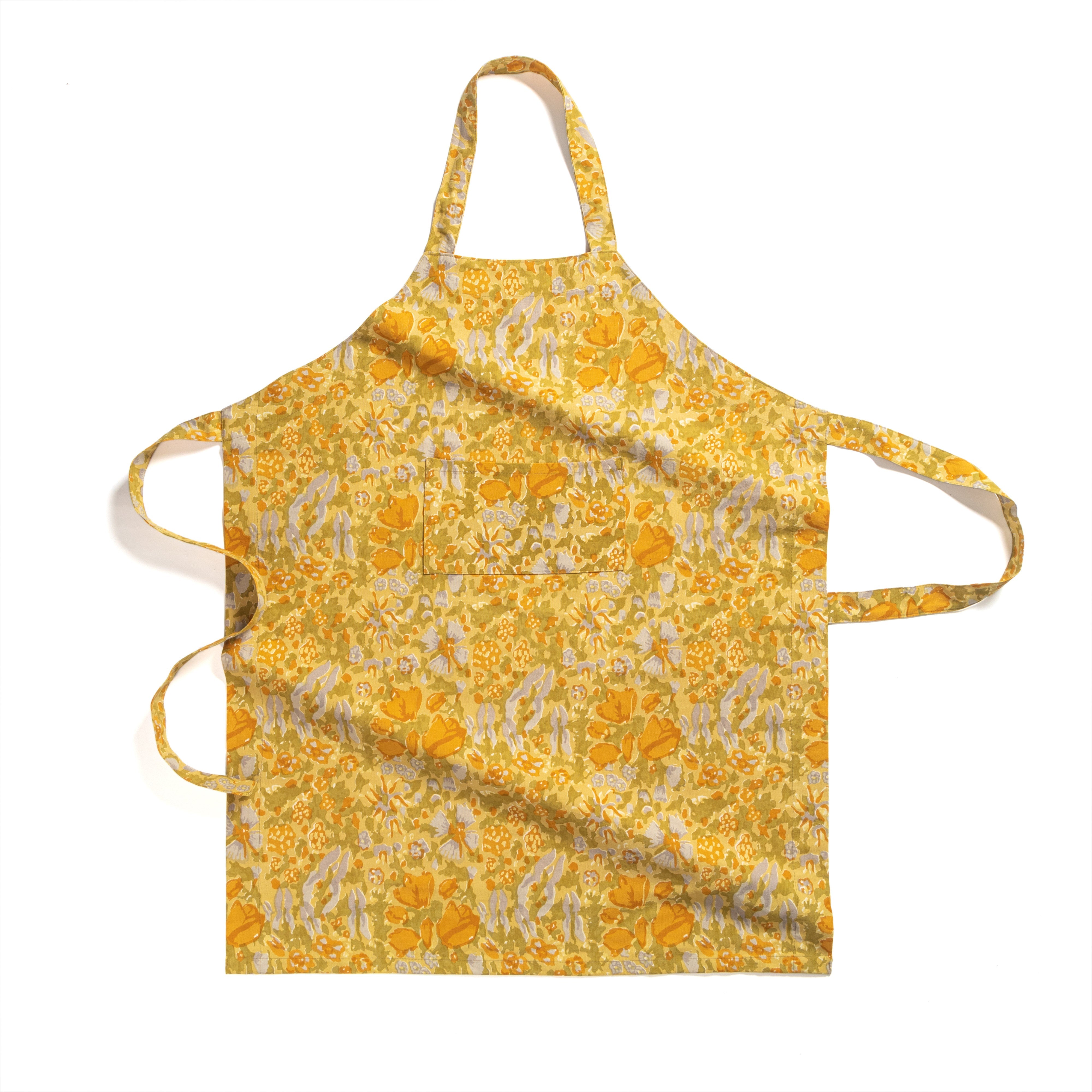 couleur-nature-jardin-tablier-cuisine-moutarde-gris-coton image 1