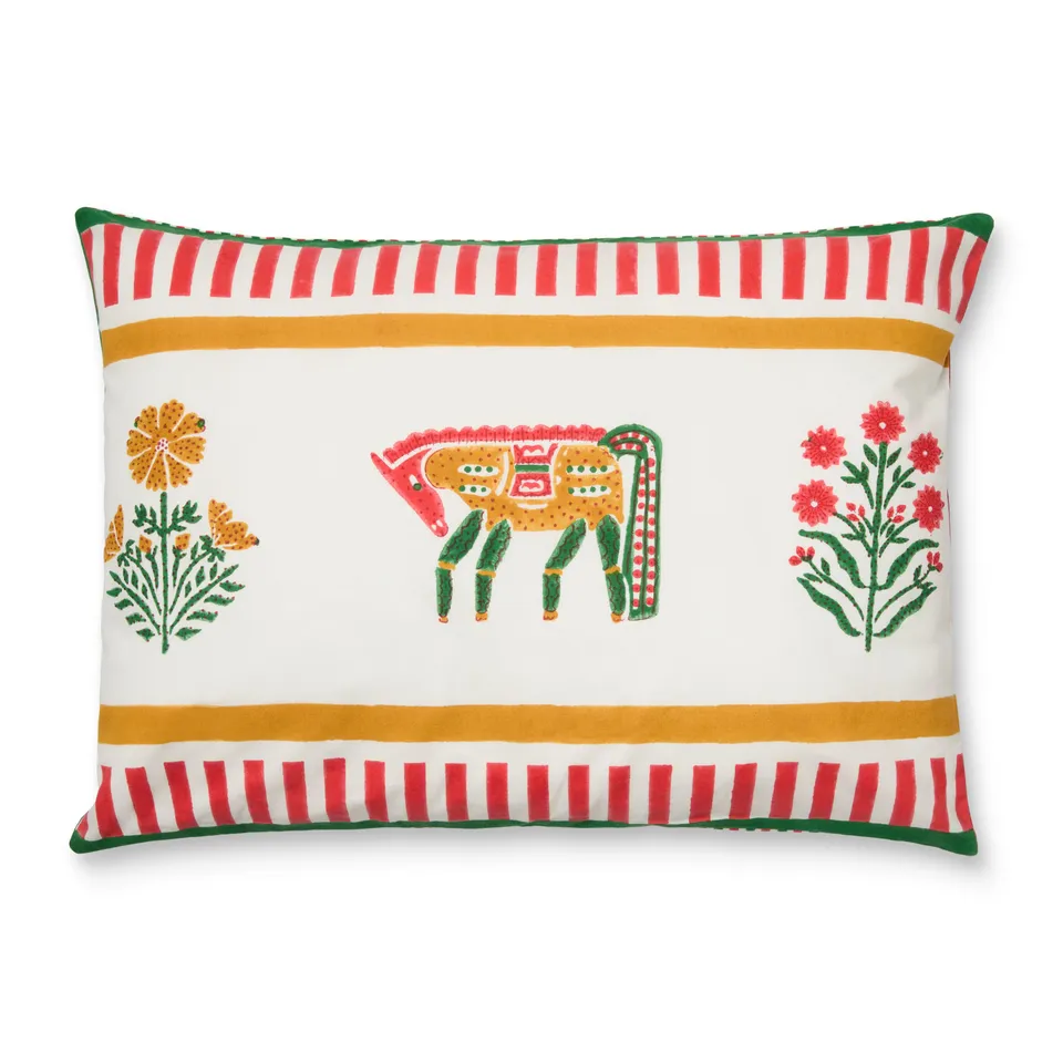 couleur-nature-d-cor-cheval-nomade-housse-de-coussin-moutarde-vert image 1