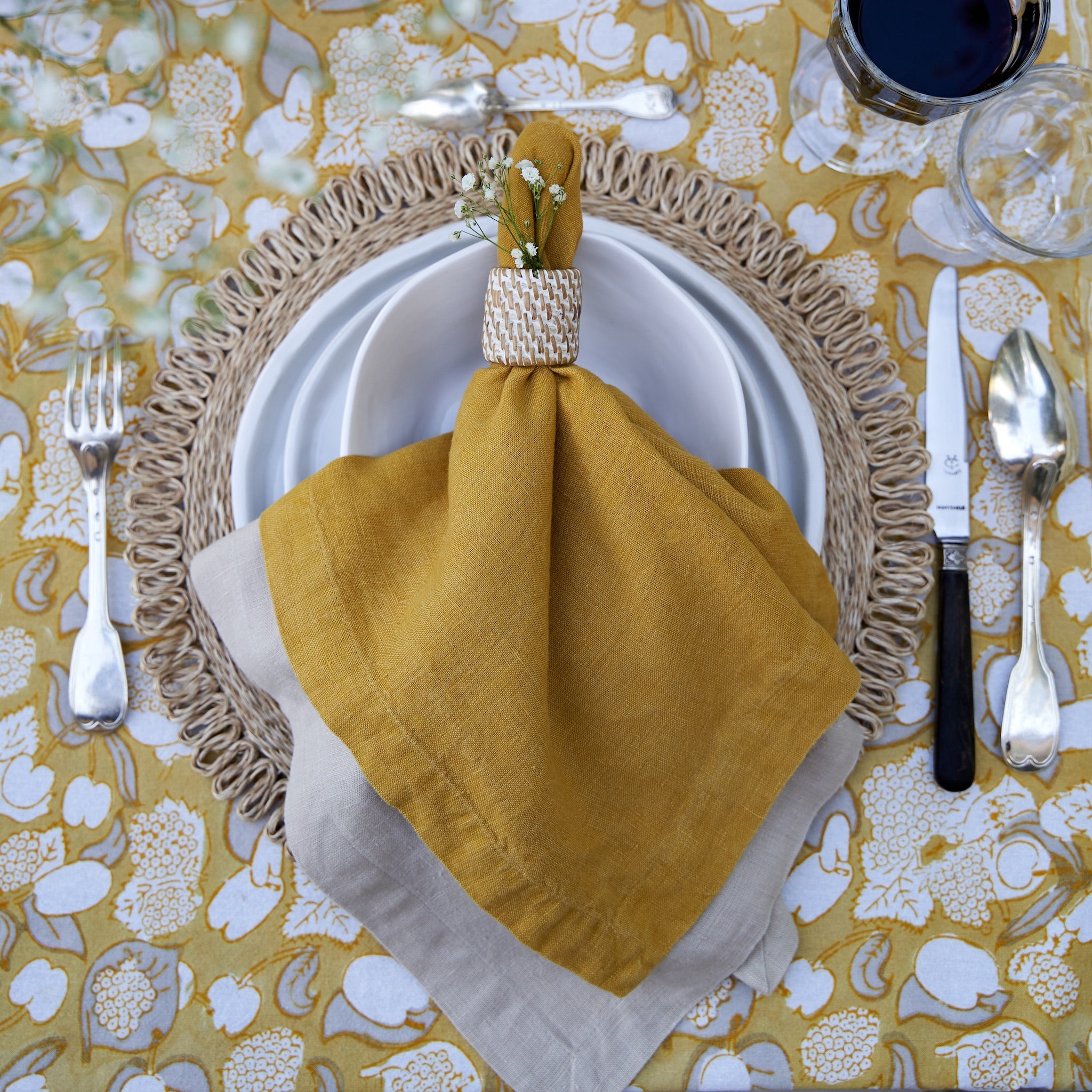 couleur-nature-forest-harvest-nappe-coton-gris-moutarde image 4