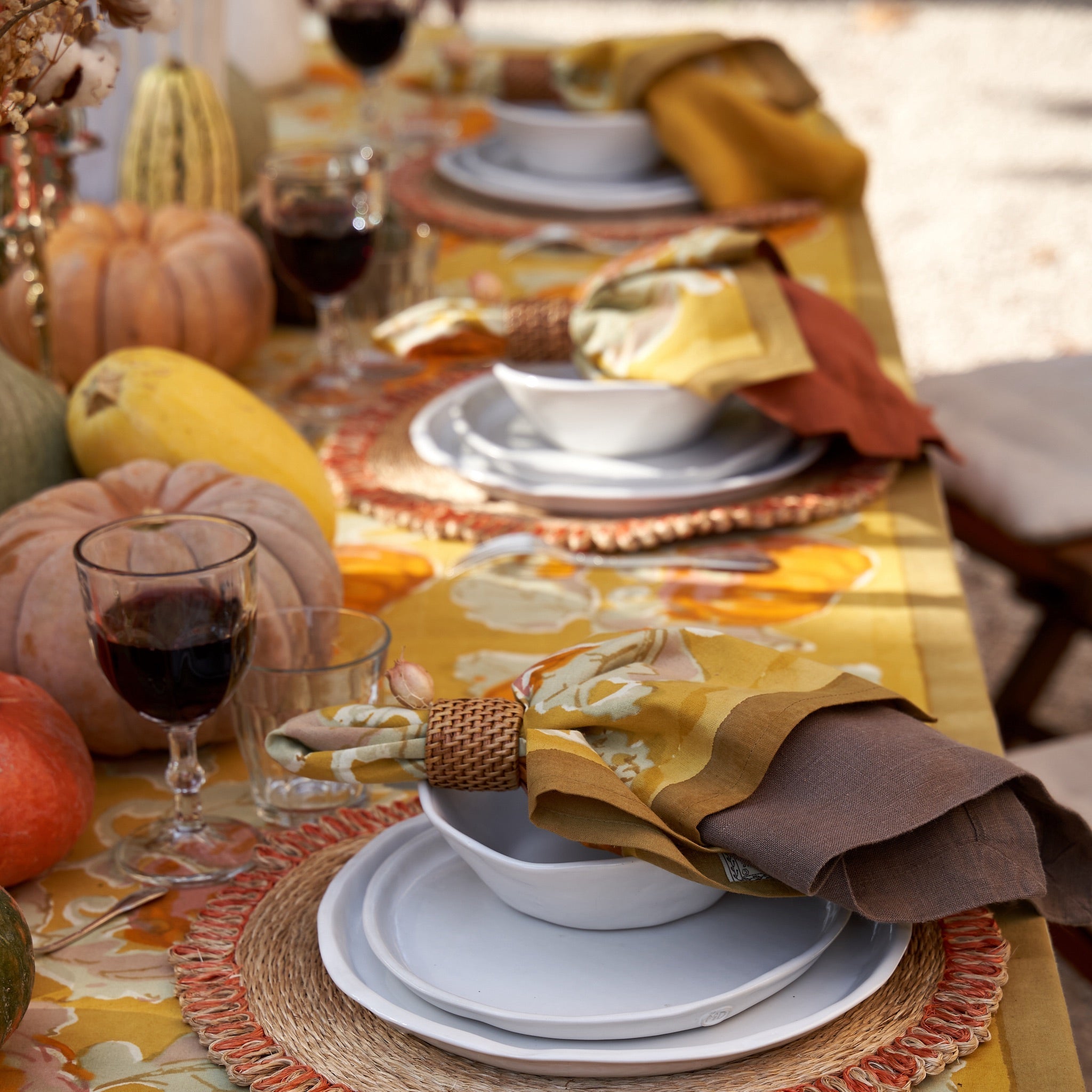 couleur-nature-pumpkin-serviettes-coton-lot-6-orange image 7