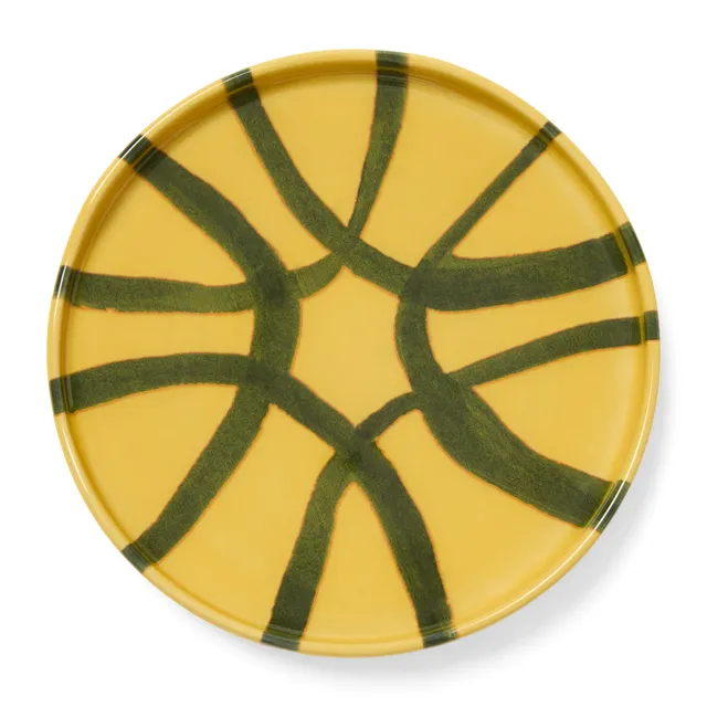 couleur-nature-amalfi-assiette-dessert-c-ramique-moutarde-18-cm image 1
