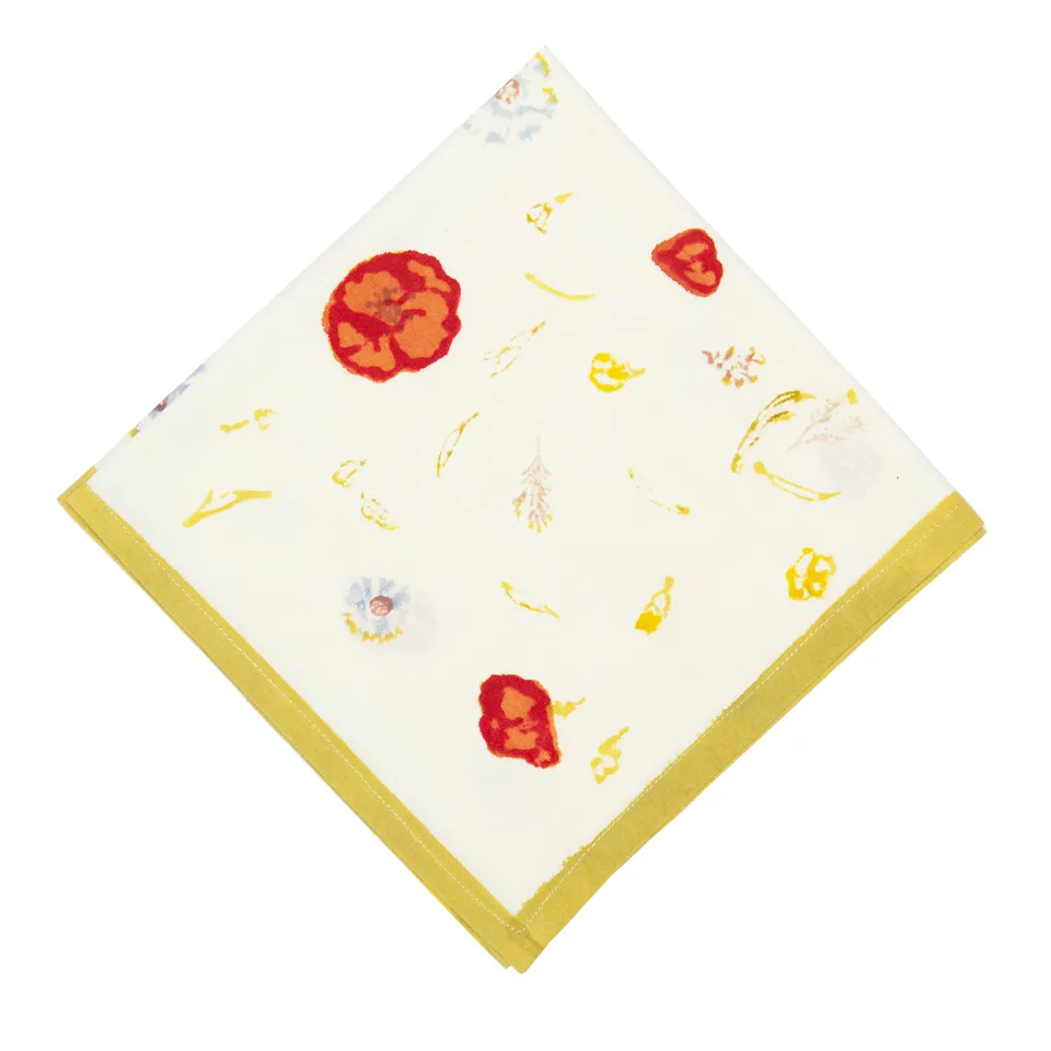 couleur-nature-springfields-serviettes-coton-lot-de-6-fleuries image 1