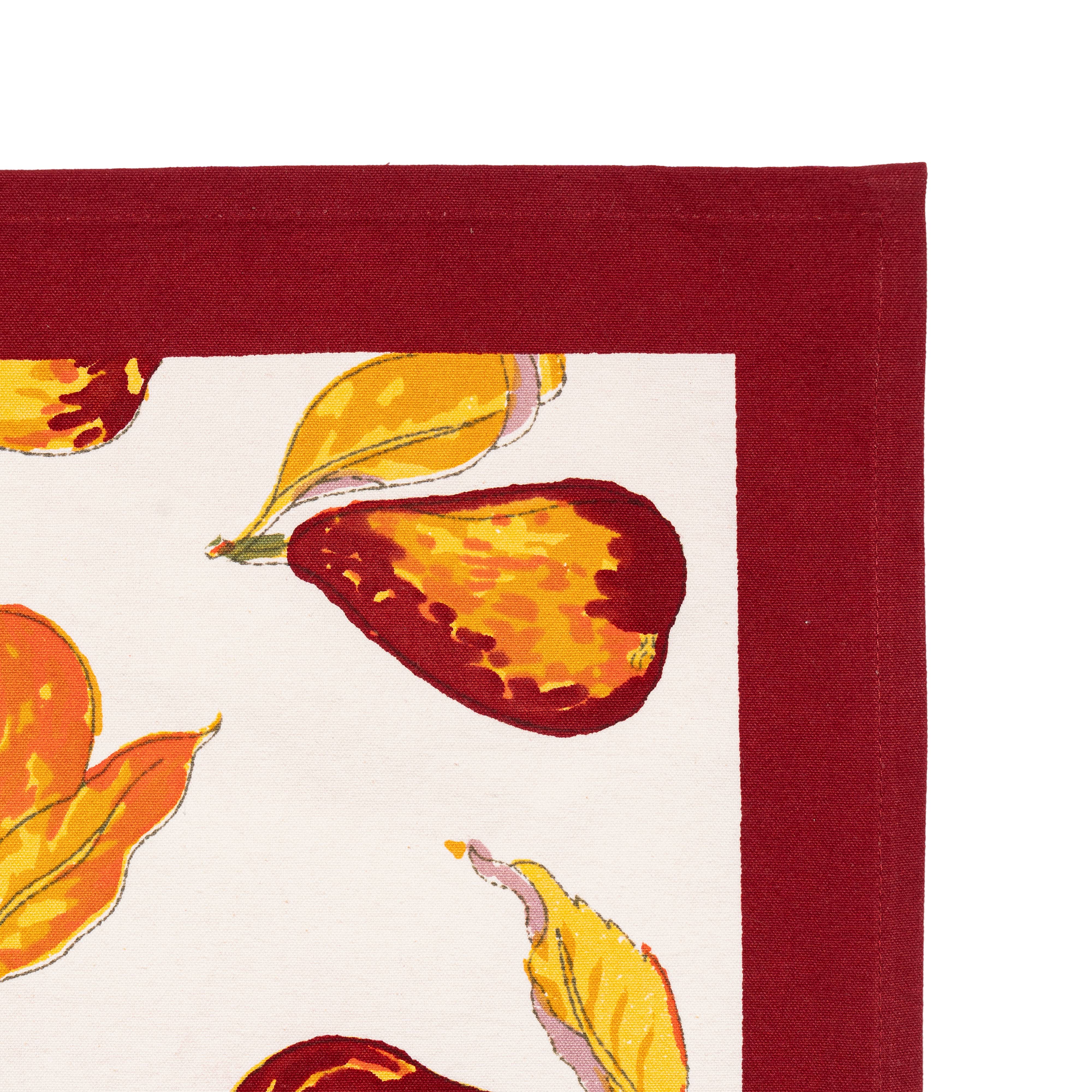 couleur-nature-orchard-pear-sets-de-table-bordeaux-lot-de-6-lin image 2