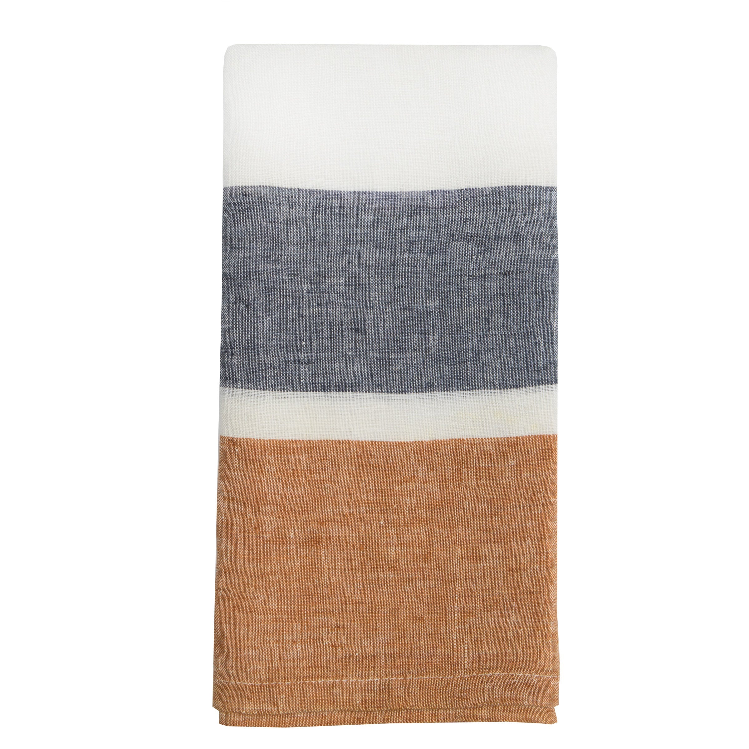 couleur-nature-bold-stripe-torchon-coton-rouille-lot-2 image 1