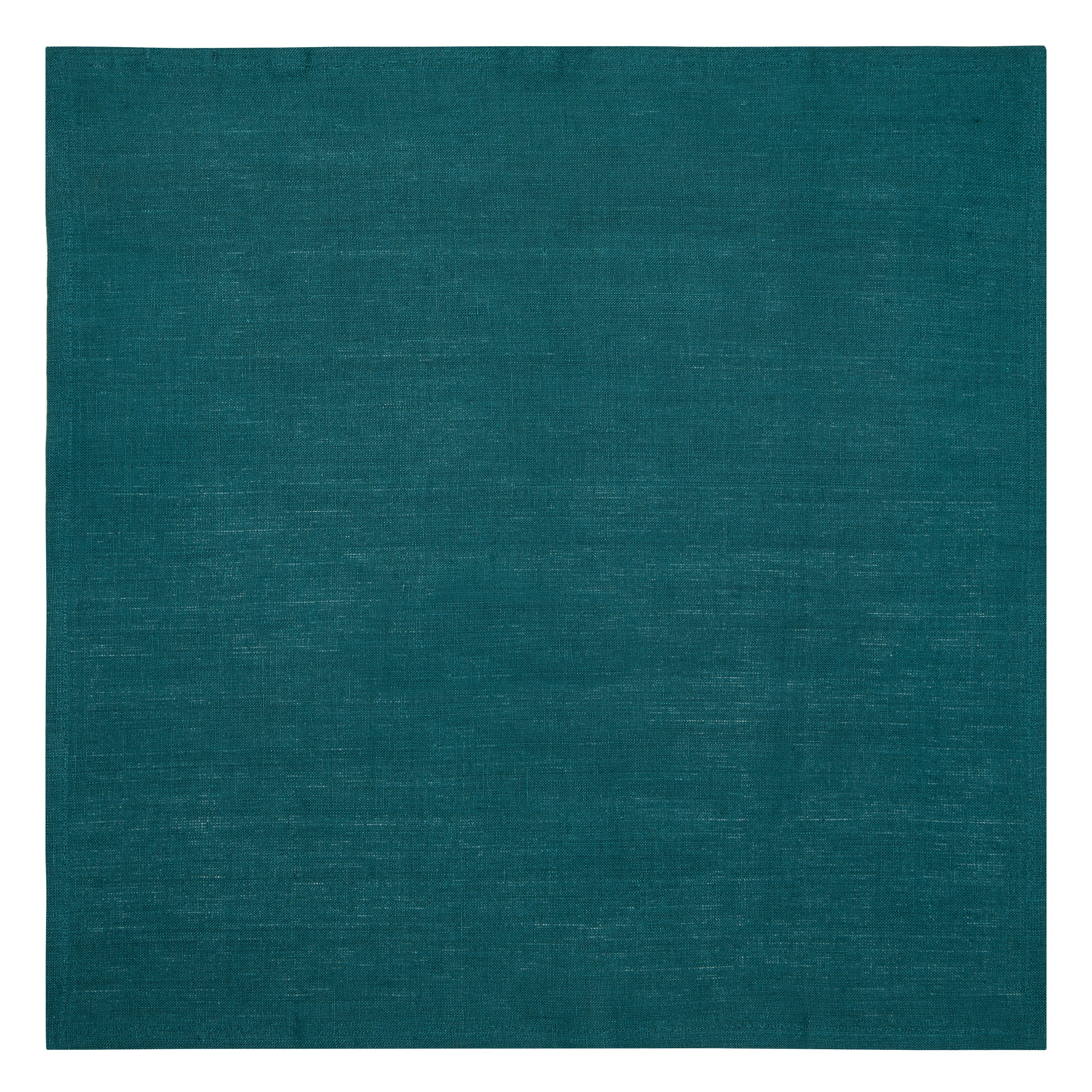 couleur-nature-palma-serviettes-lin-bleu-sarcelle-50x50-lot-4 image 3