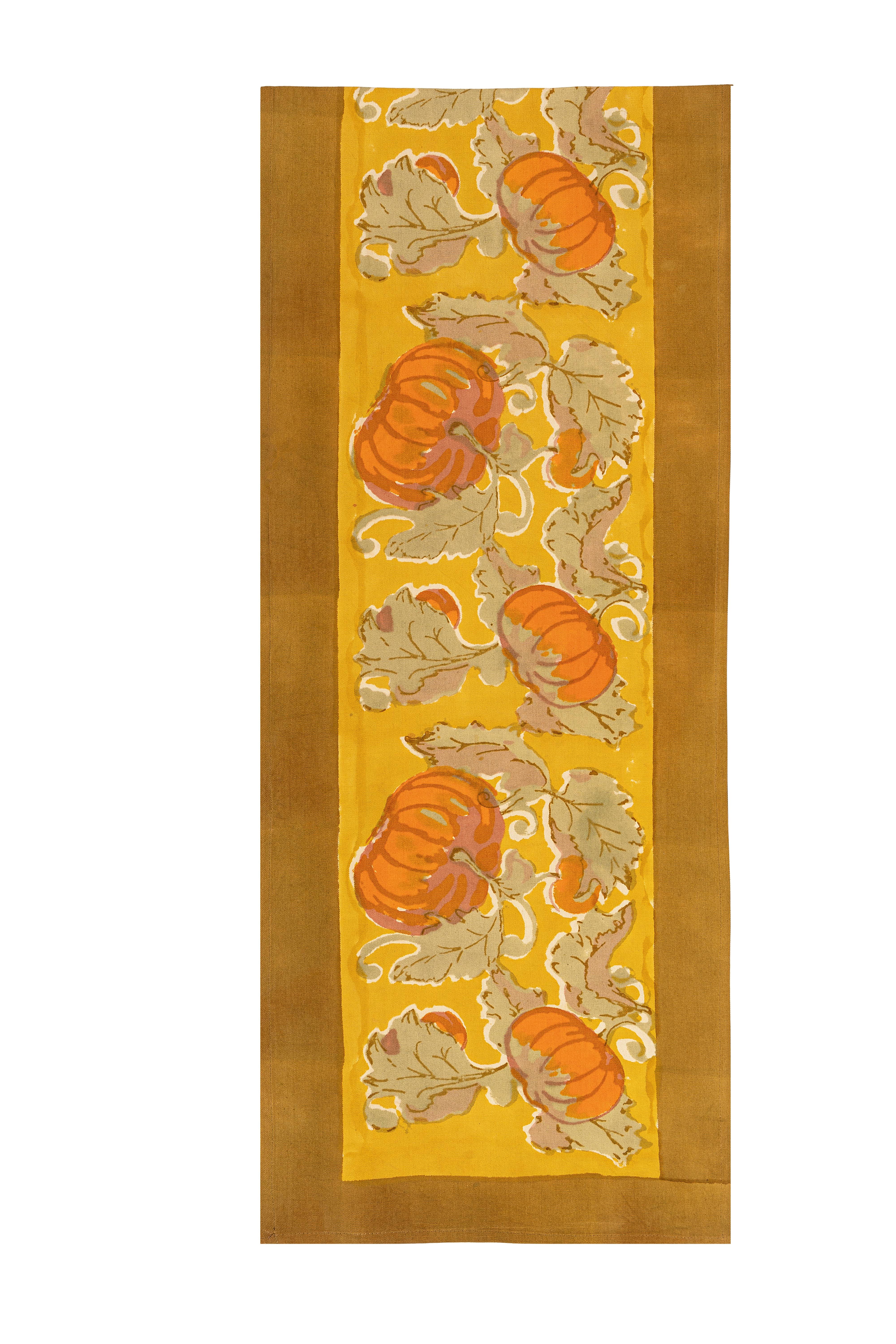 couleur-nature-pumpkin-chemin-de-table-coton-orange-moutarde-16x72 image 4