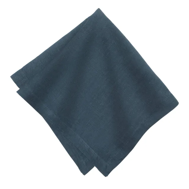 couleur-nature-everyday-serviettes-lin-indigo-lot-4-bleu-53x53-cm image 1