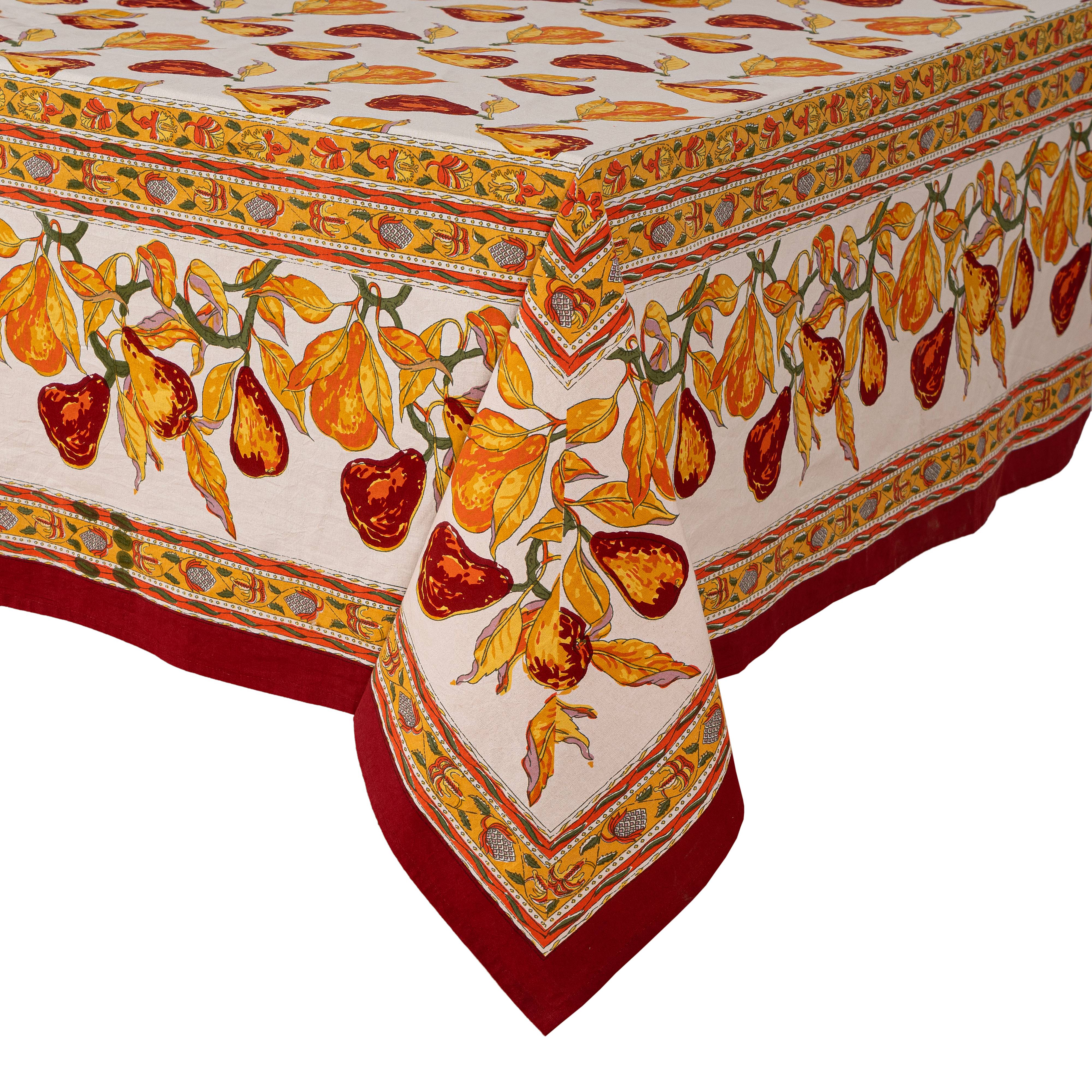 couleur-nature-orchard-pear-nappe-rectangulaire-71x106-bordeaux image 4