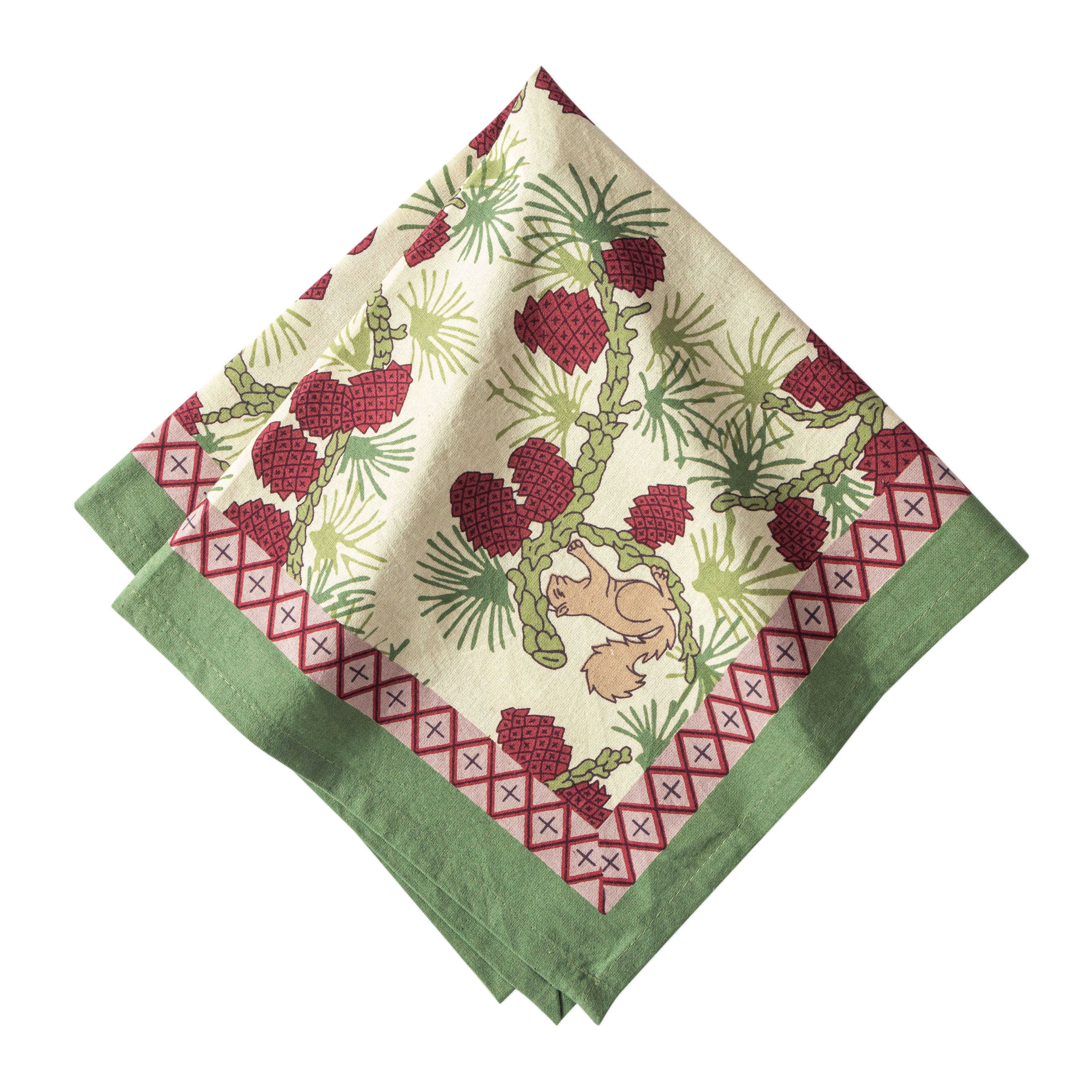 couleur-nature-french-tablecloths-nappe-cureuil-rouge-lot image 6