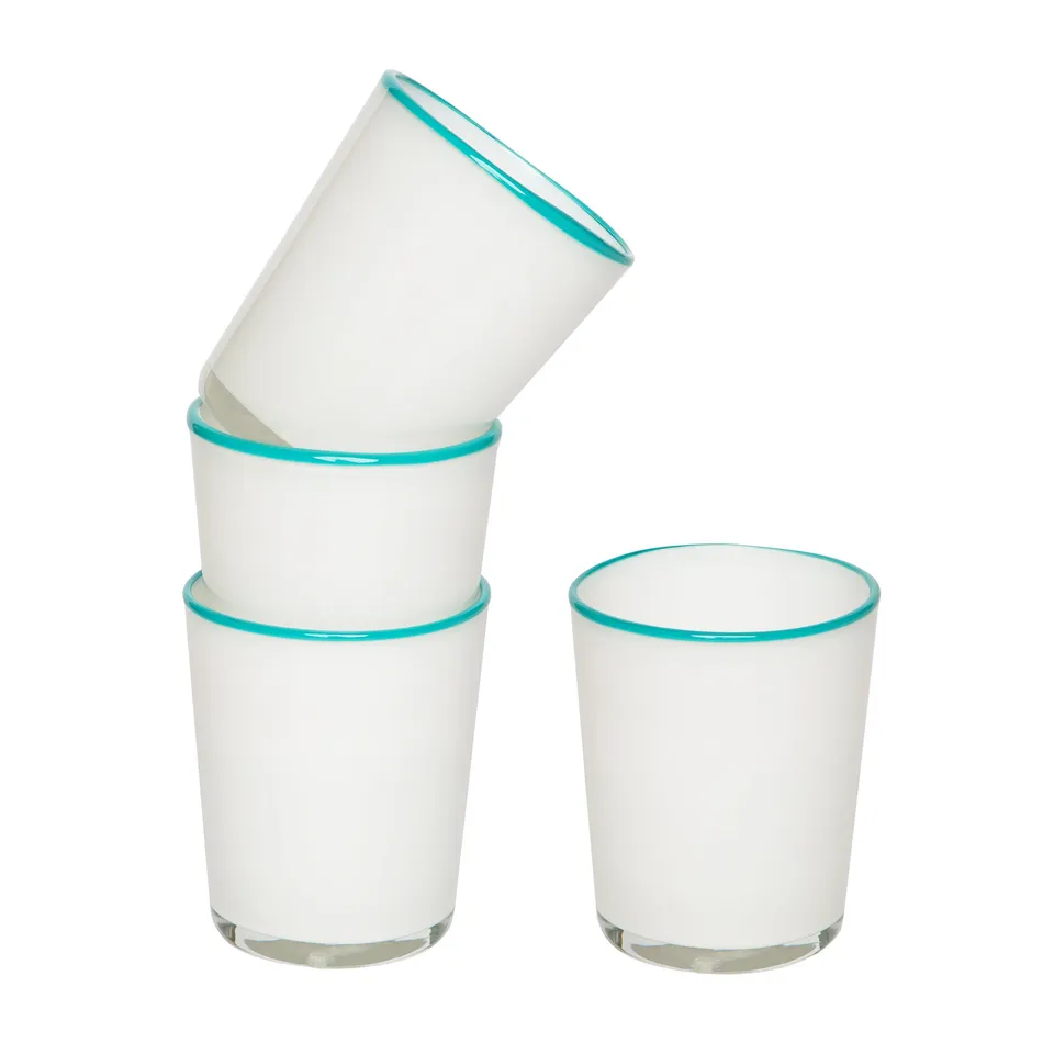 couleur-nature-summer-glass-verres-blanc-turquoise-lot-4-verre-marin image 1