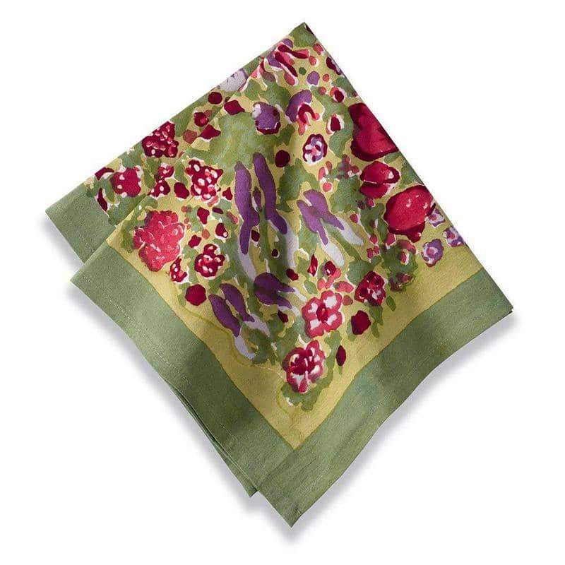 couleur-nature-jardin-serviettes-table-rouge-vert-lot-6 image 1