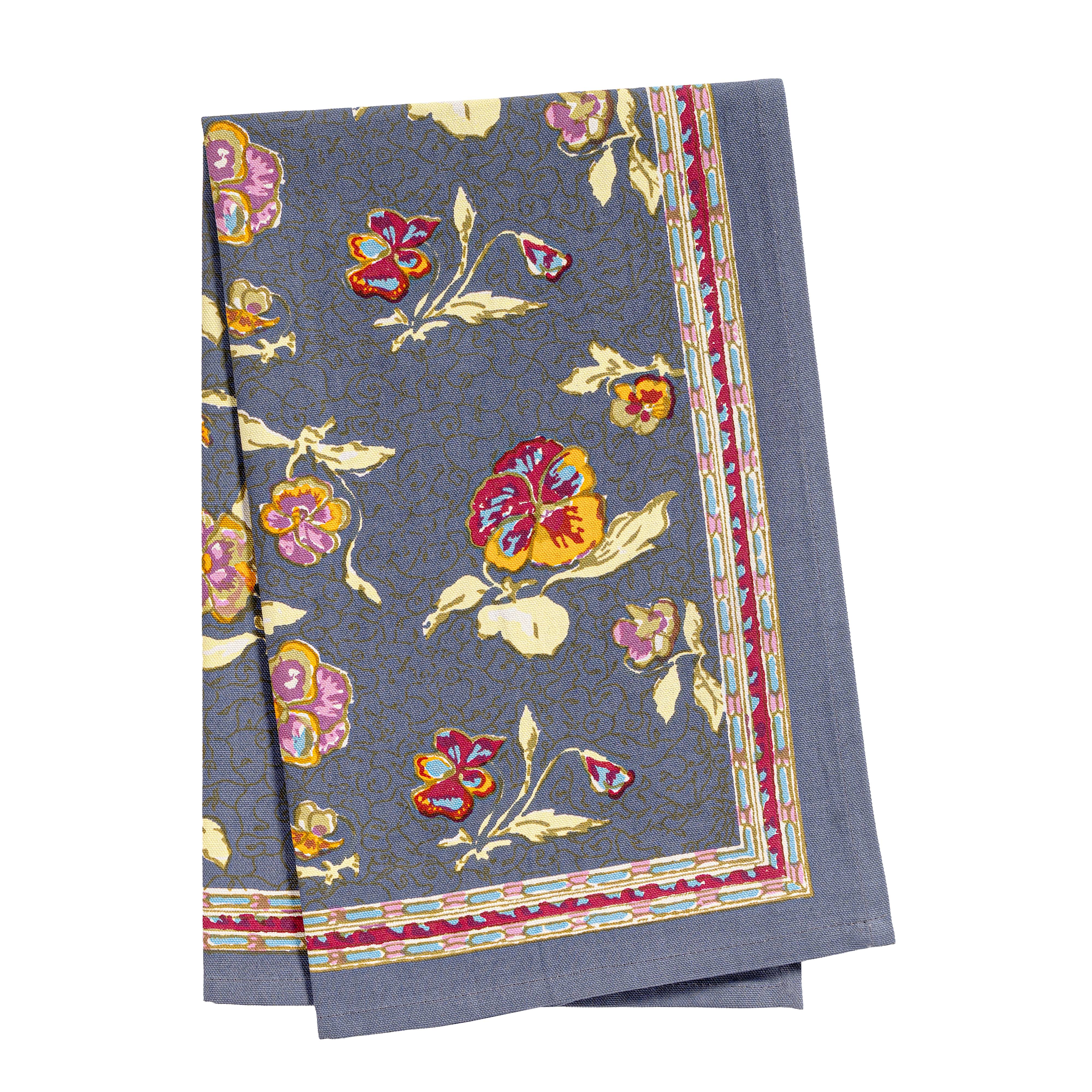 couleur-nature-pansy-torchons-cuisine-coton-lot-de-3-rouge-gris image 3