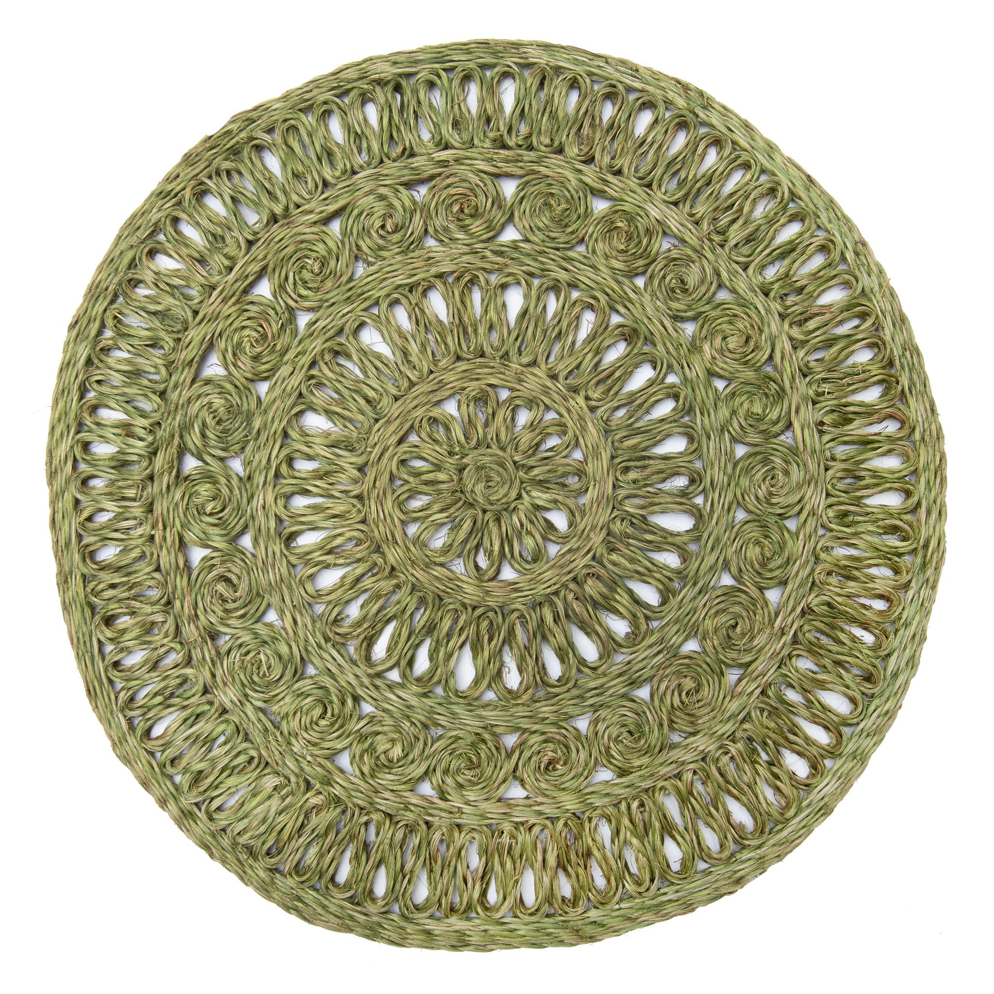 couleur-nature-circolo-set-table-vert-olive-rond-lot-4 image 1